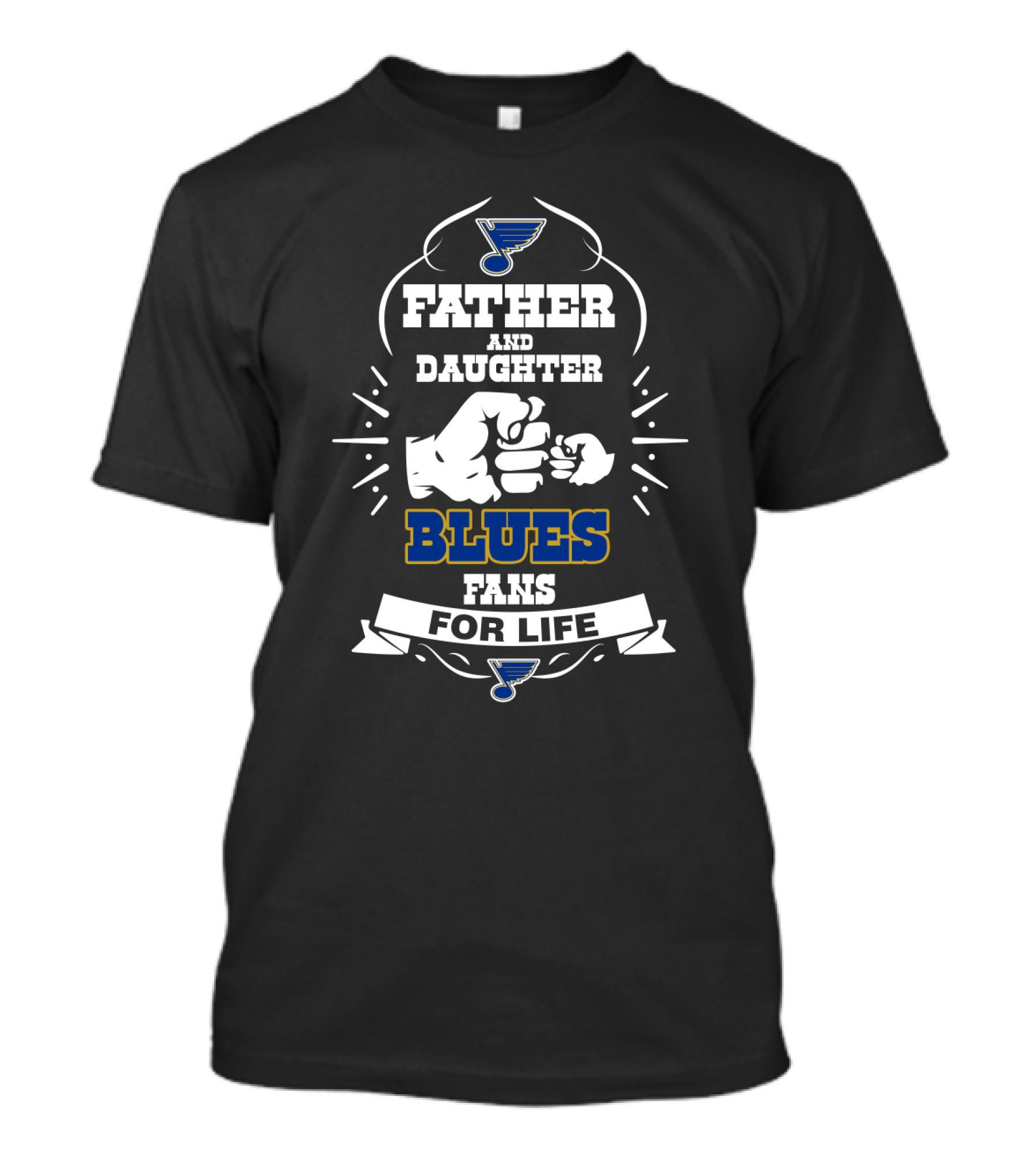 Father And Daughter Blues Fans For Life St. Louis Hockey Loyalty T-Shirt