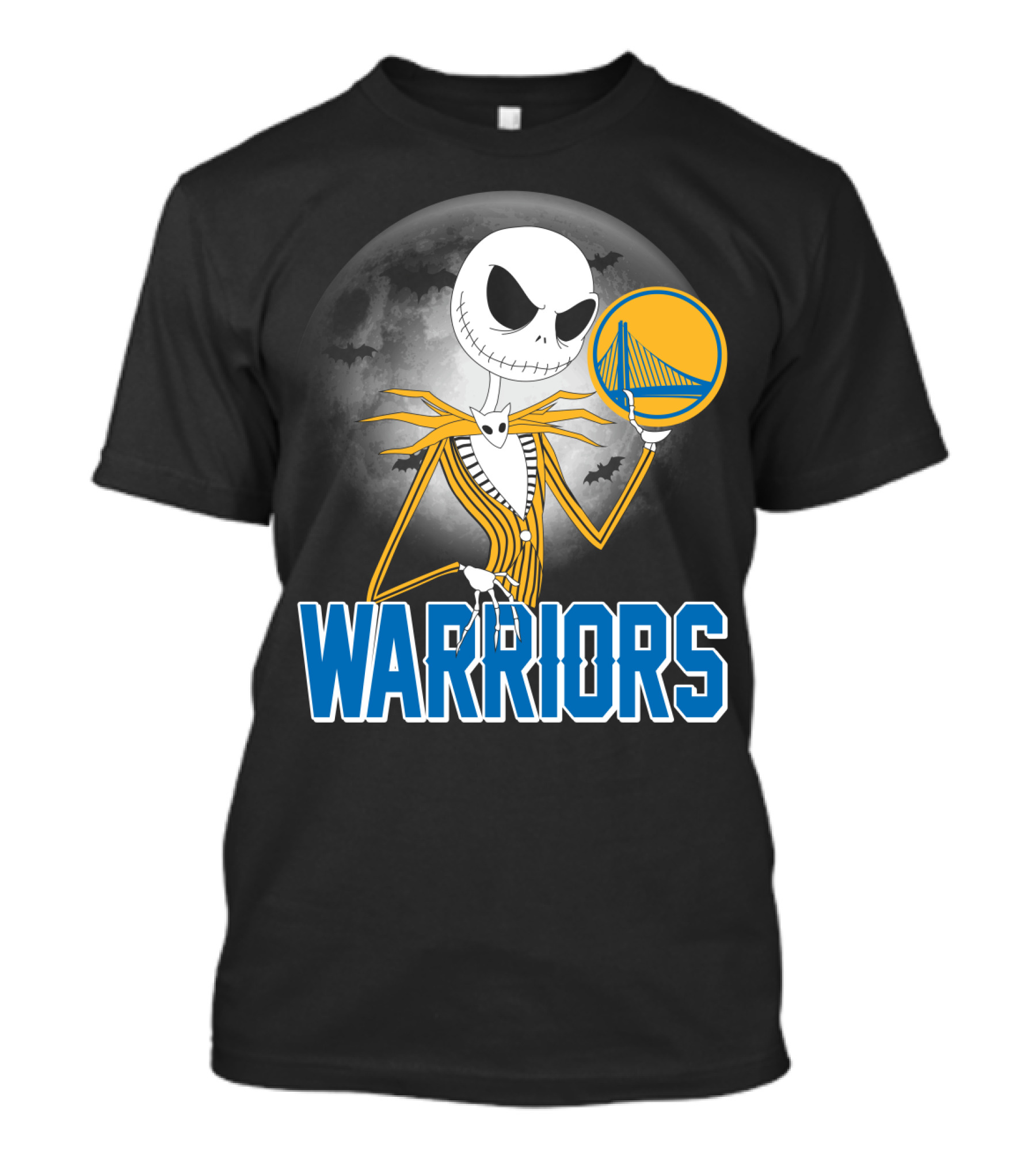 Jack Halloween Warriors Golden State Fan Basketball Moon Scene T-Shirt