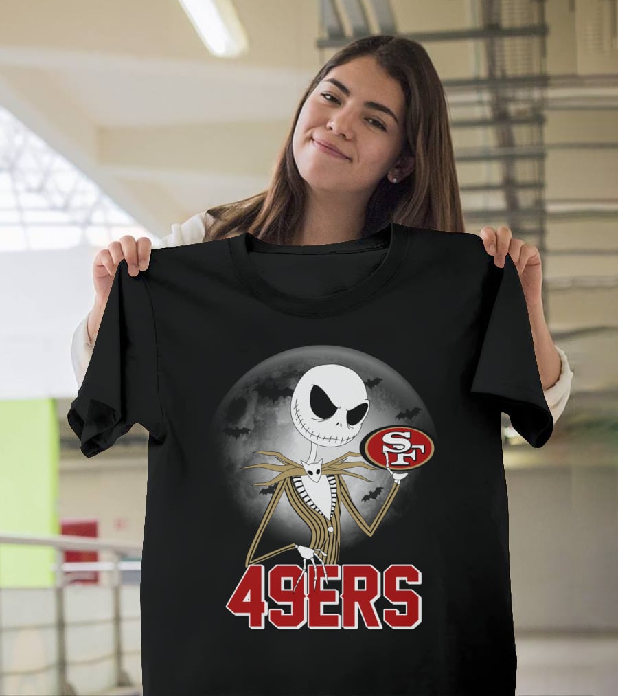 Halloween Jack Skellington San Francisco 49ers Moon Bats T-Shirt