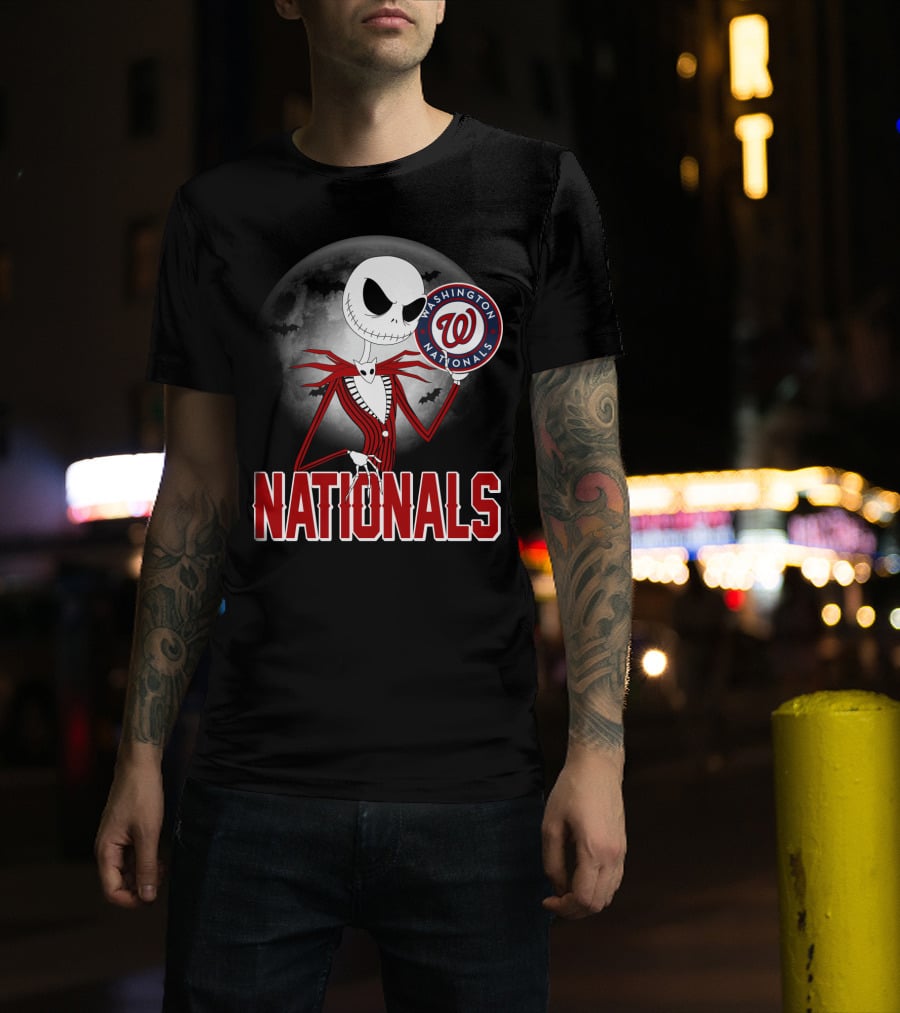 Washington Nationals Jack Skellington Halloween T-Shirt
