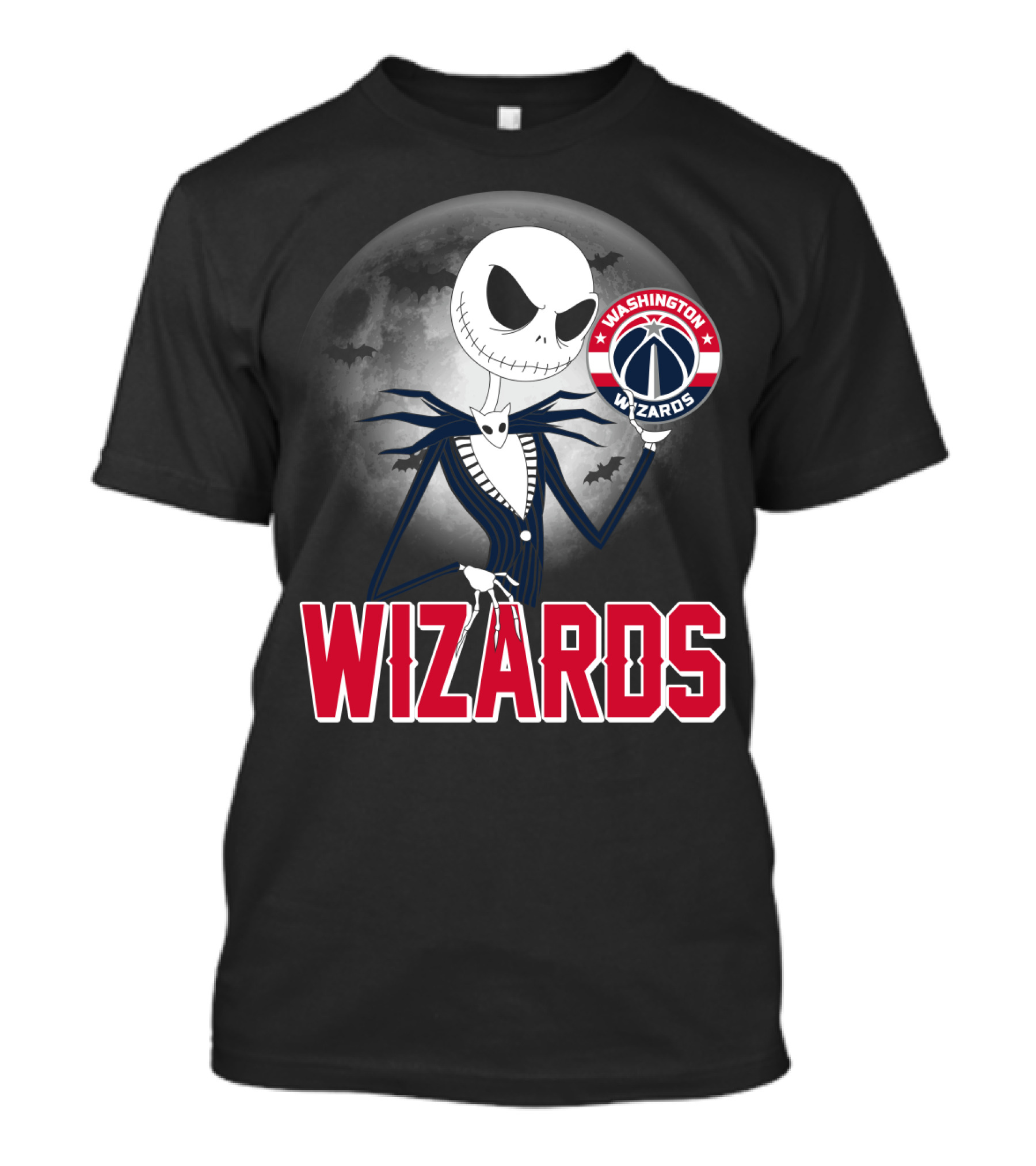Jack Skellington Washington Wizards Halloween Moon T-Shirt