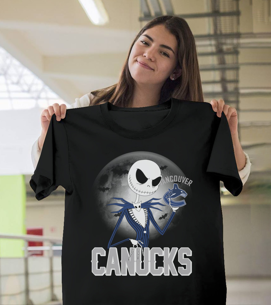 Jack Skellington Canucks Halloween Vancouver NHL T-Shirt