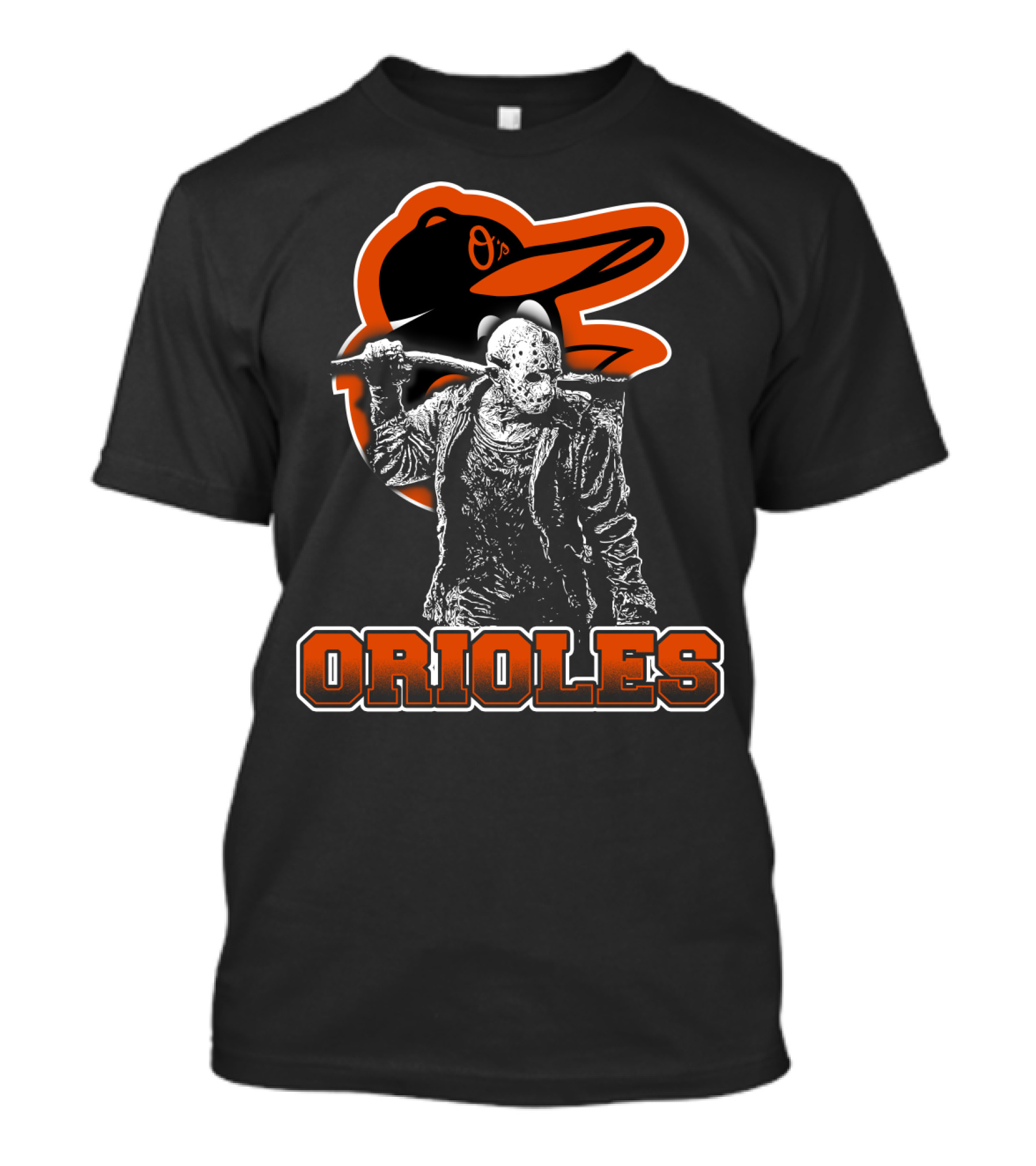 Baltimore Orioles Jason Voorhees Crossover With Iconic Orioles Bird T-Shirt