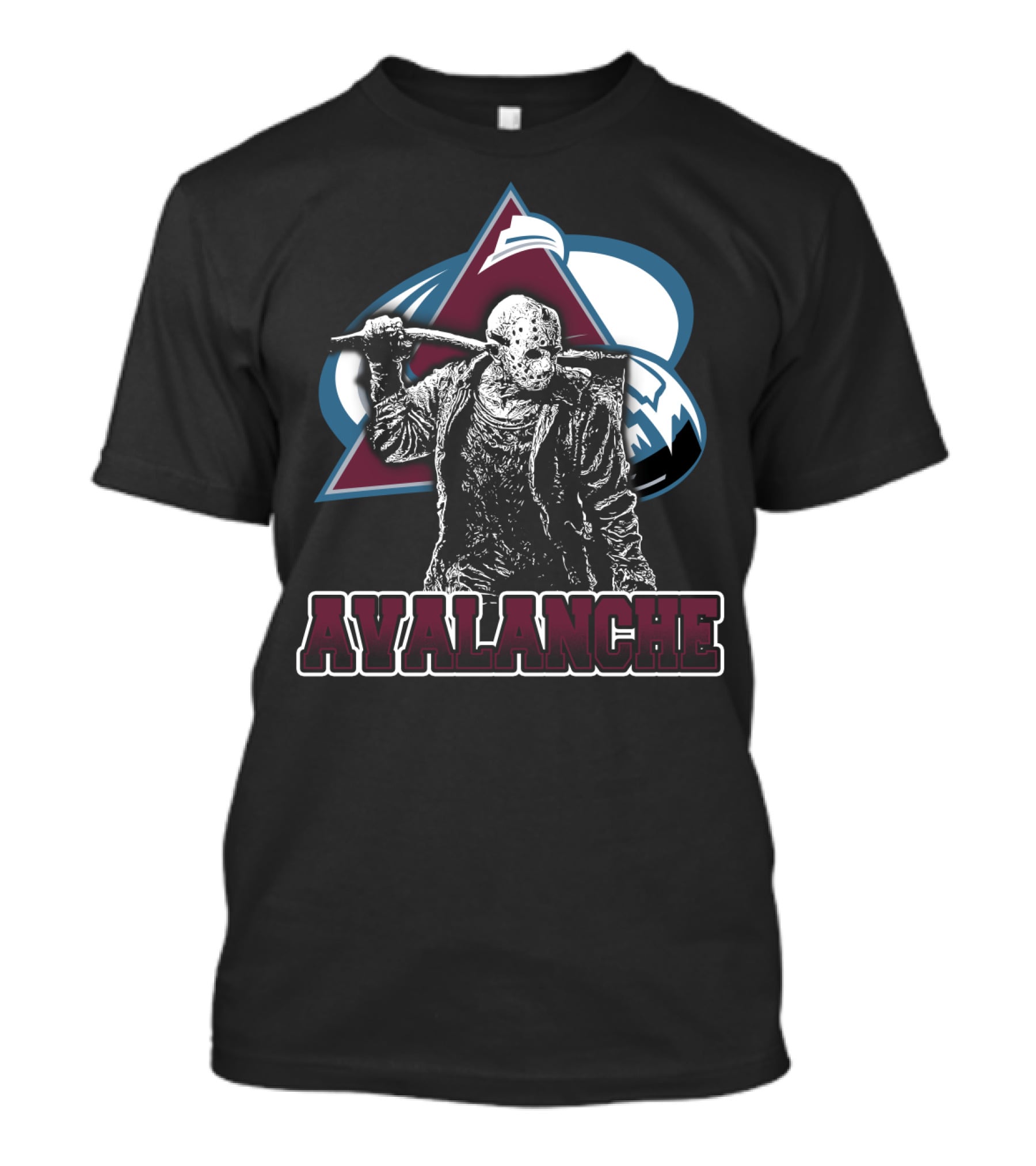 Jason Voorhees Colorado Avalanche Crossover Fan T-Shirt