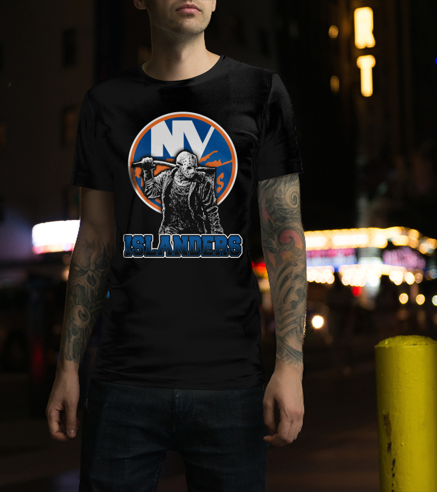 Ny Islanders Fans Unite With Jason Voorhees Hockey Mask T-Shirt