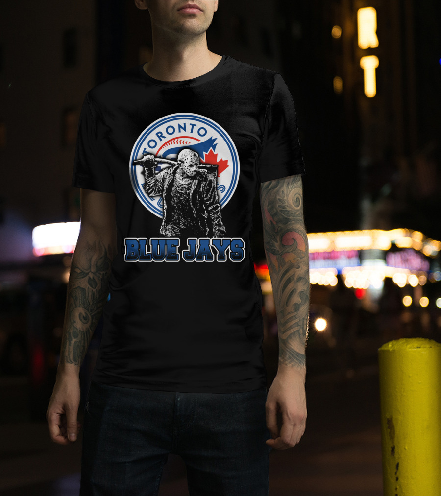Jason Voorhees Toronto Blue Jays Crossover With Iconic T-Shirt