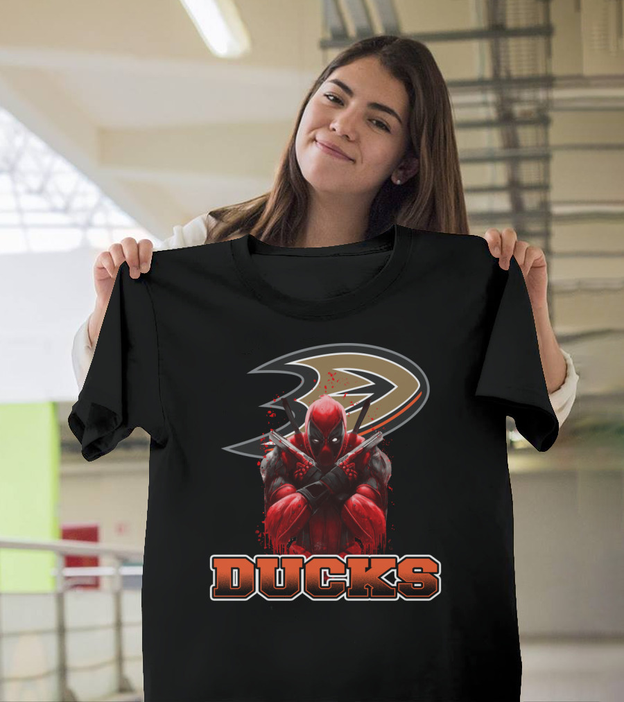 Anaheim Ducks Deadpool Fans Crossover T-Shirt