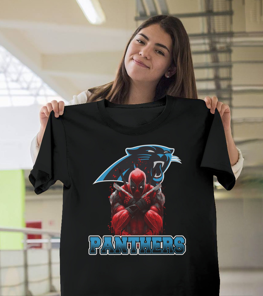 Carolina Panthers Deadpool Crossover Fan Gear T-Shirt
