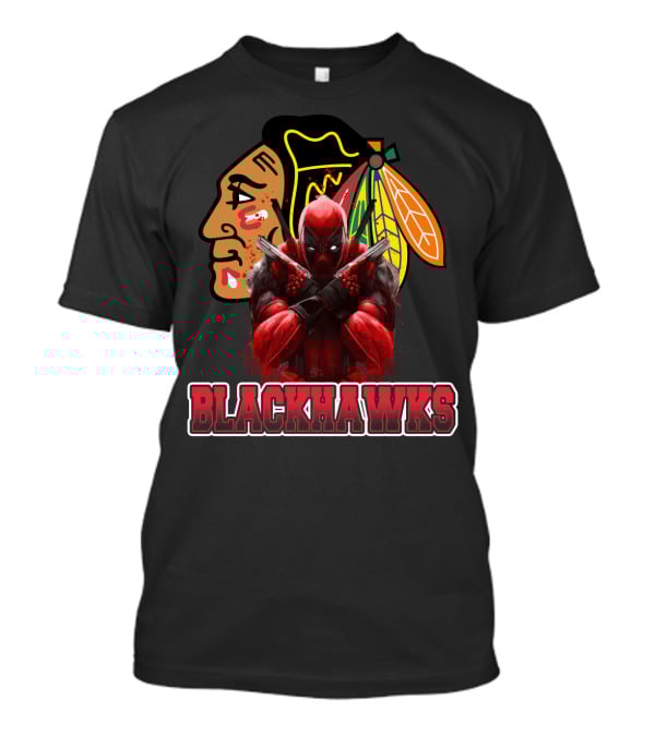 Blackhawks Deadpool Fans Chicago Crossover T-Shirt