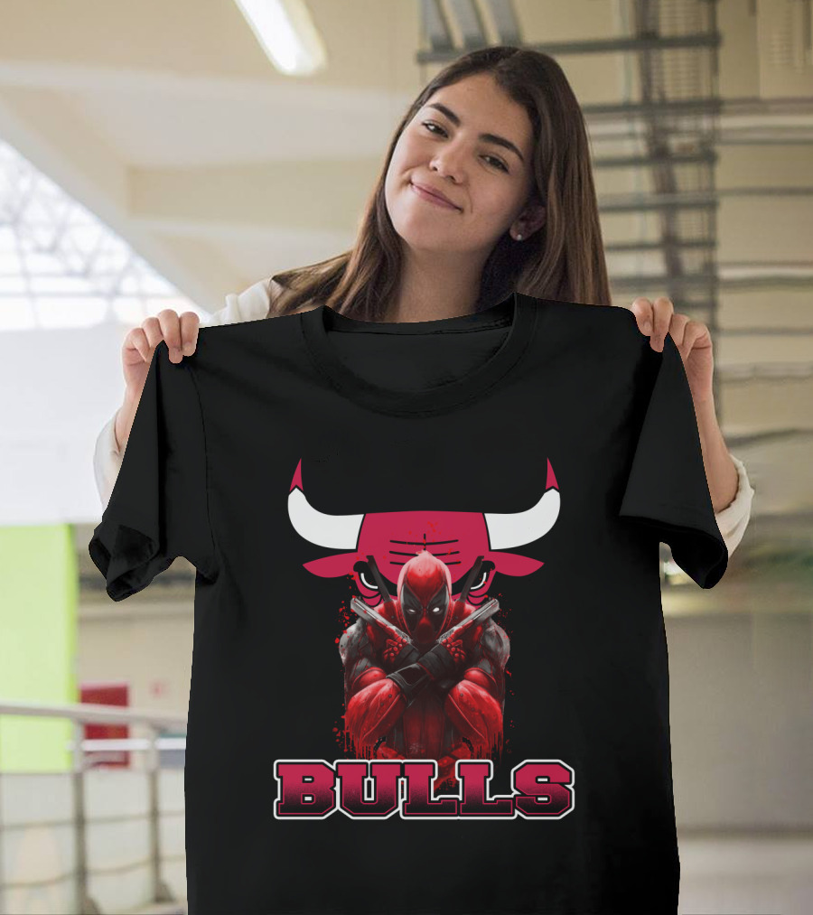 Chicago Bulls Deadpool Collaboration Fans T-Shirt