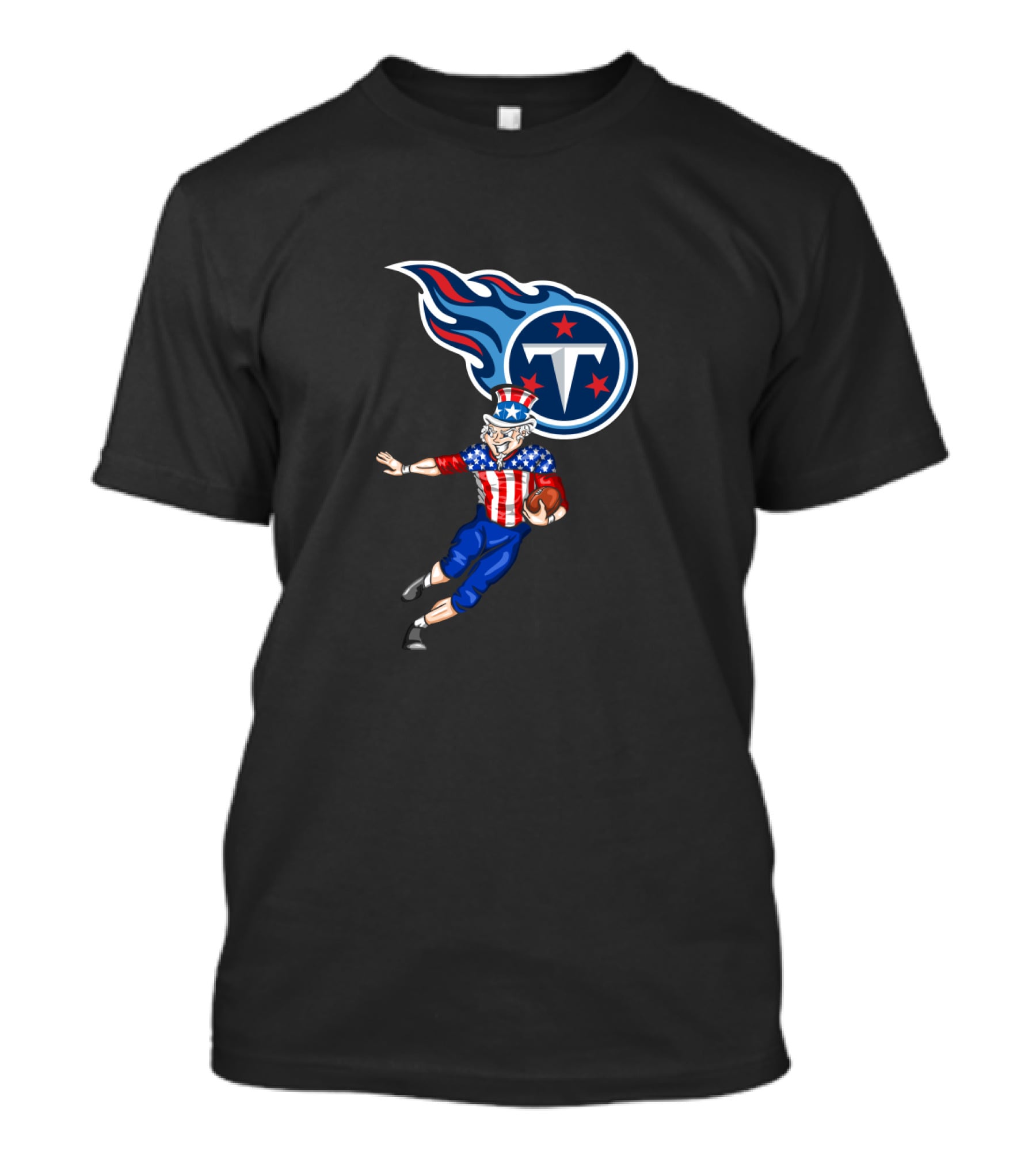 Tennessee Titans Uncle Sam 4Th Of July Football T-Shirt
