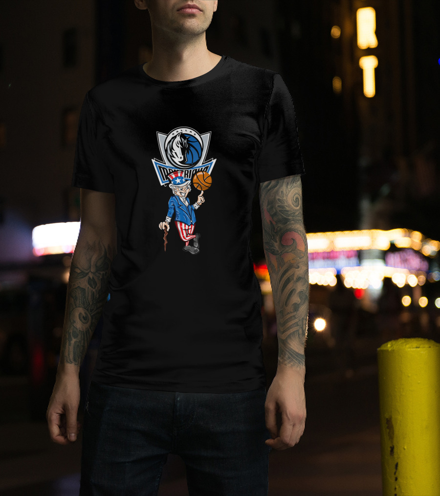 Dallas Mavericks Uncle Sam Basketball 4Th July Patriotic Celebration T-Shirt