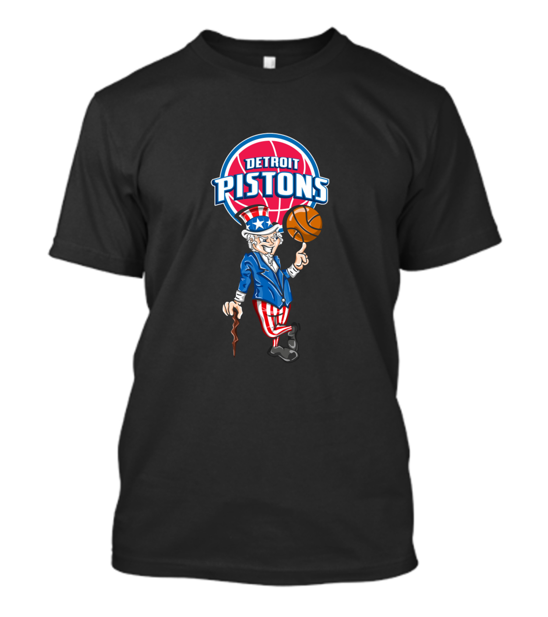 Detroit Pistons Uncle Sam 4Th July Basketball Team T-Shirt