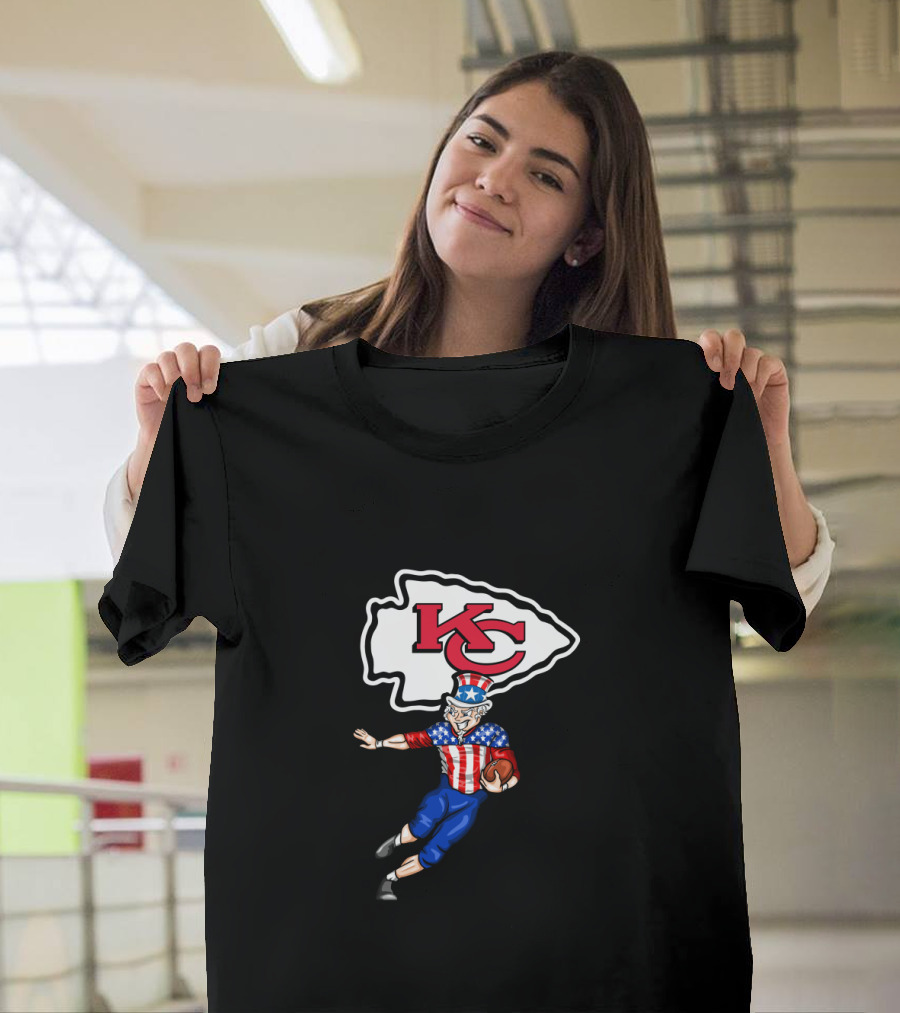 Kansas City Chiefs Uncle Sam 4th July Football T-Shirt