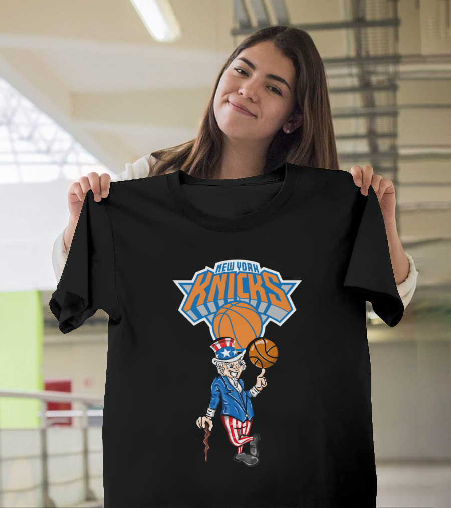 New York Knicks Uncle Sam 4th of July Celebration Basketball T-Shirt
