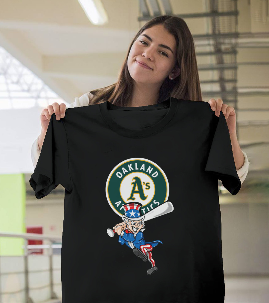 Oakland Athletics Uncle Sam Baseball 4th July Patriotic T-Shirt