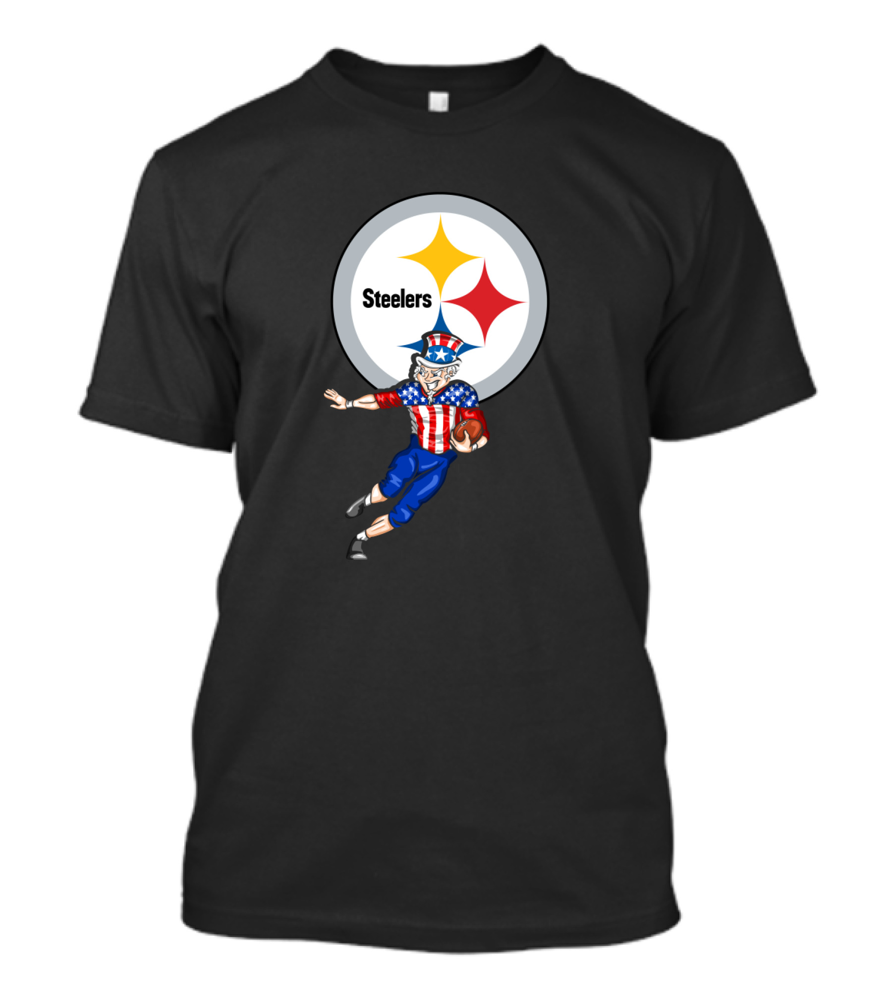 Pittsburgh Steelers Uncle Sam 4Th July Football Stars And Stripes T-Shirt
