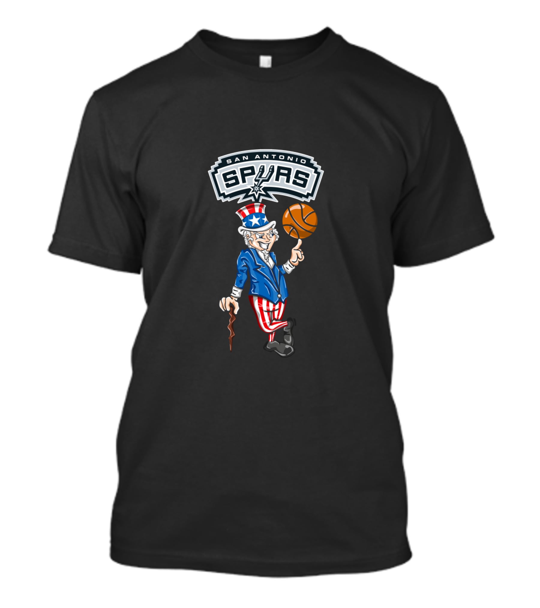 San Antonio Spurs Uncle Sam Basketball 4Th Of July Celebration T-Shirt