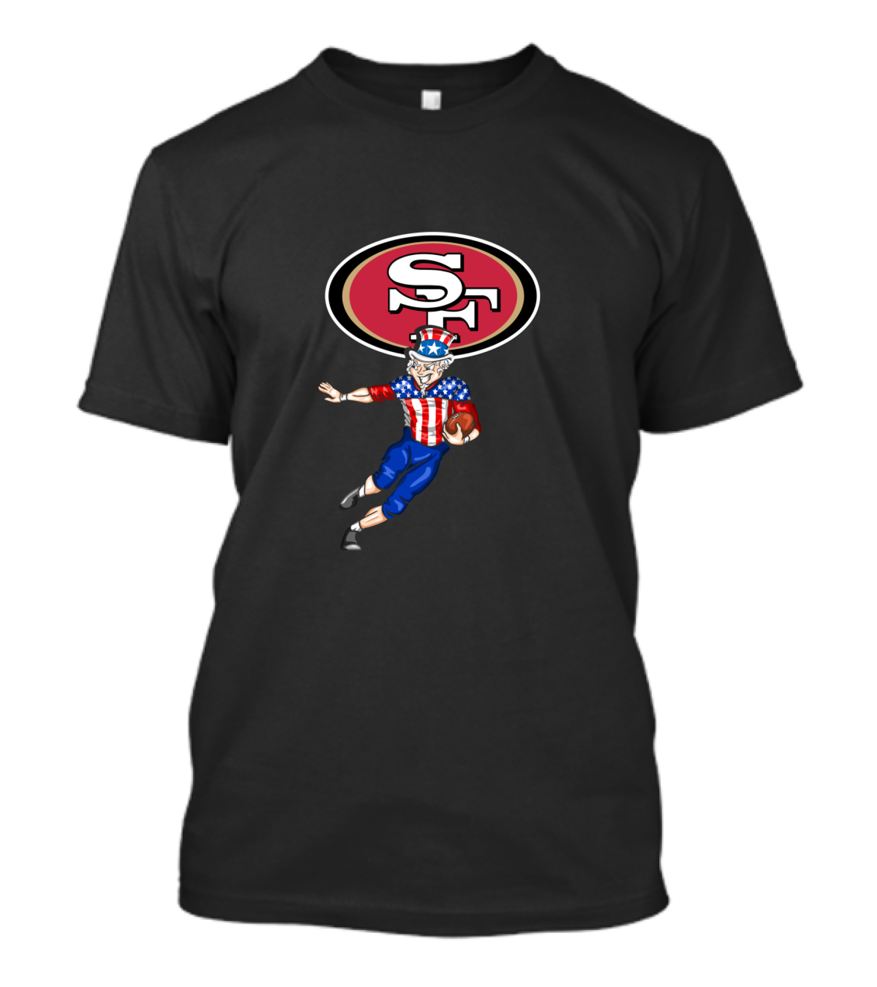 San Francisco 49ers Uncle Sam 4Th July Football Celebration T-Shirt