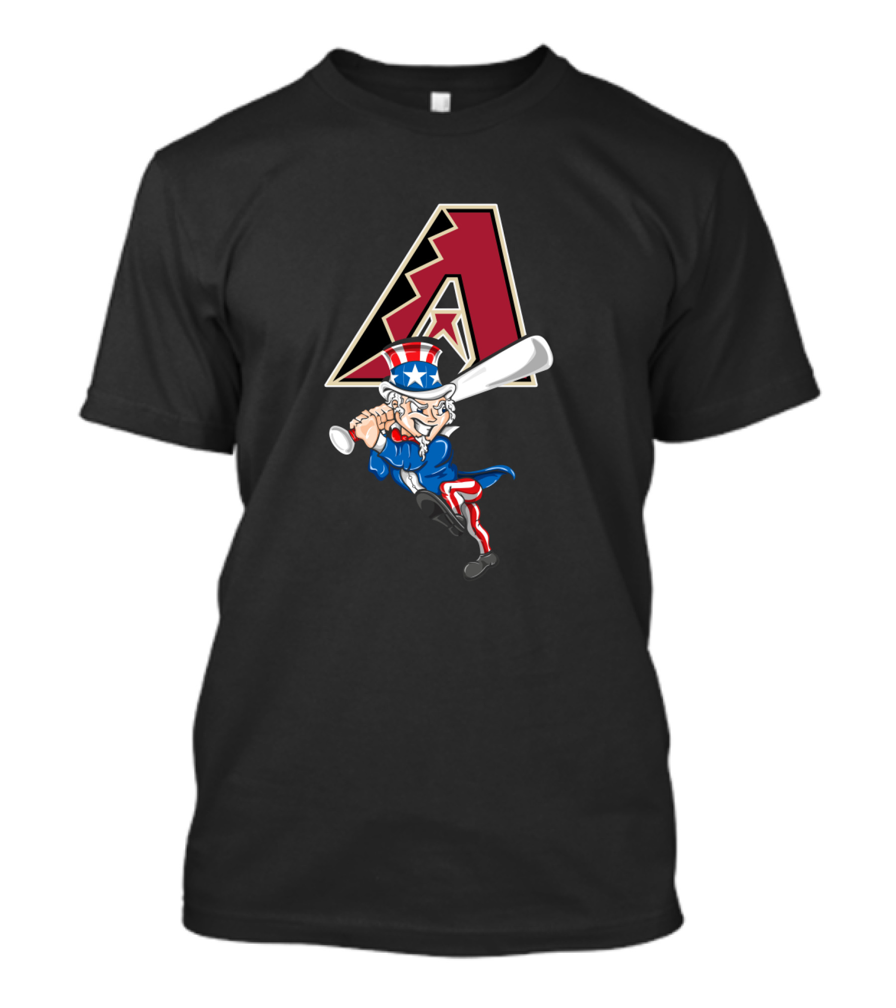 Arizona Diamondbacks Logo With Uncle Sam Playing Baseball T-Shirt