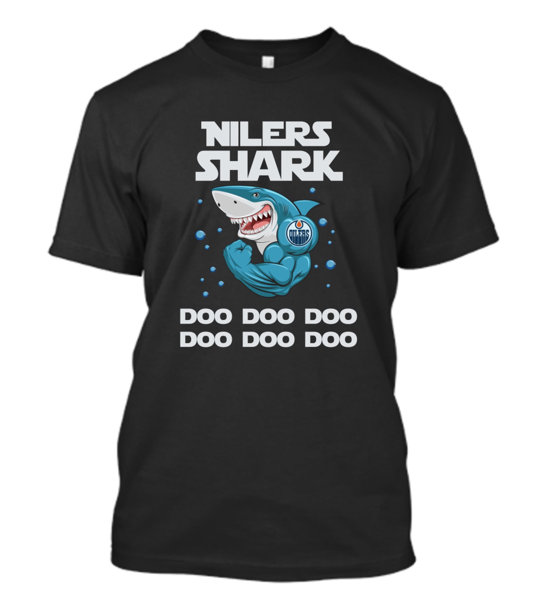 Edmonton Oilers Shark Doo Doo Doo Song Parody With Fierce Shark T-Shirt