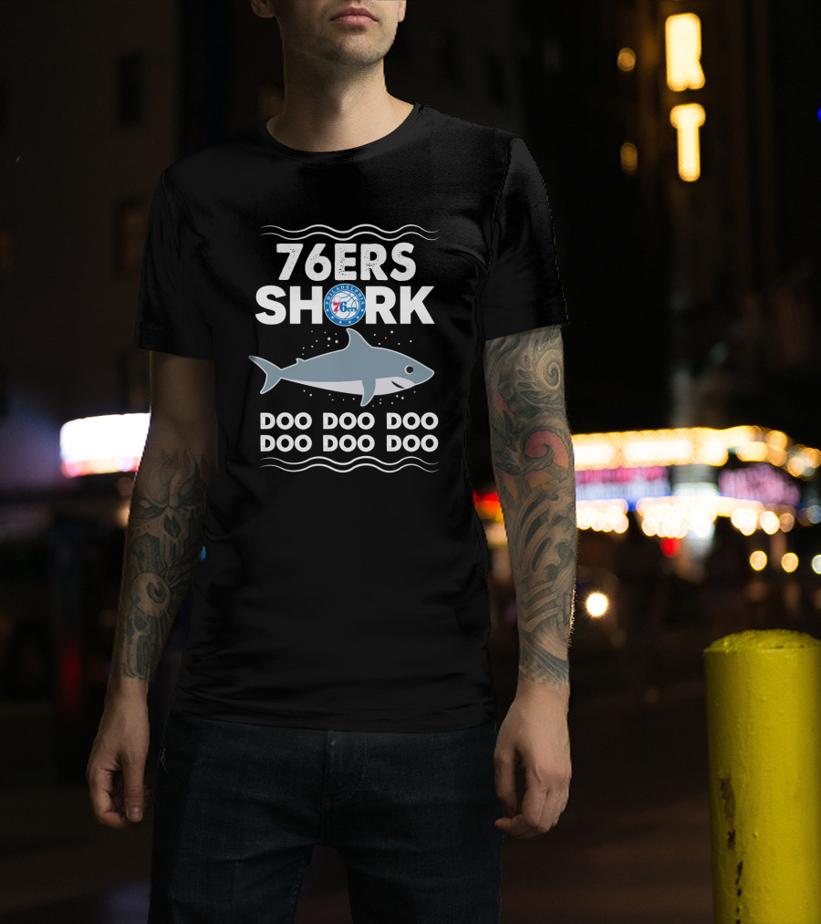 Philadelphia 76ers Shark Doo Doo Doo Baby Shark Song Plus T-Shirt