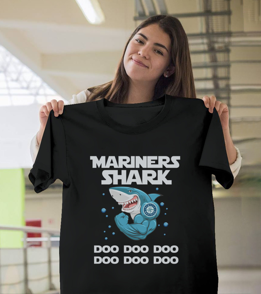 Mariners Shark Doo Doo Doo Catchy Nautical Seattle Baseball T-Shirt