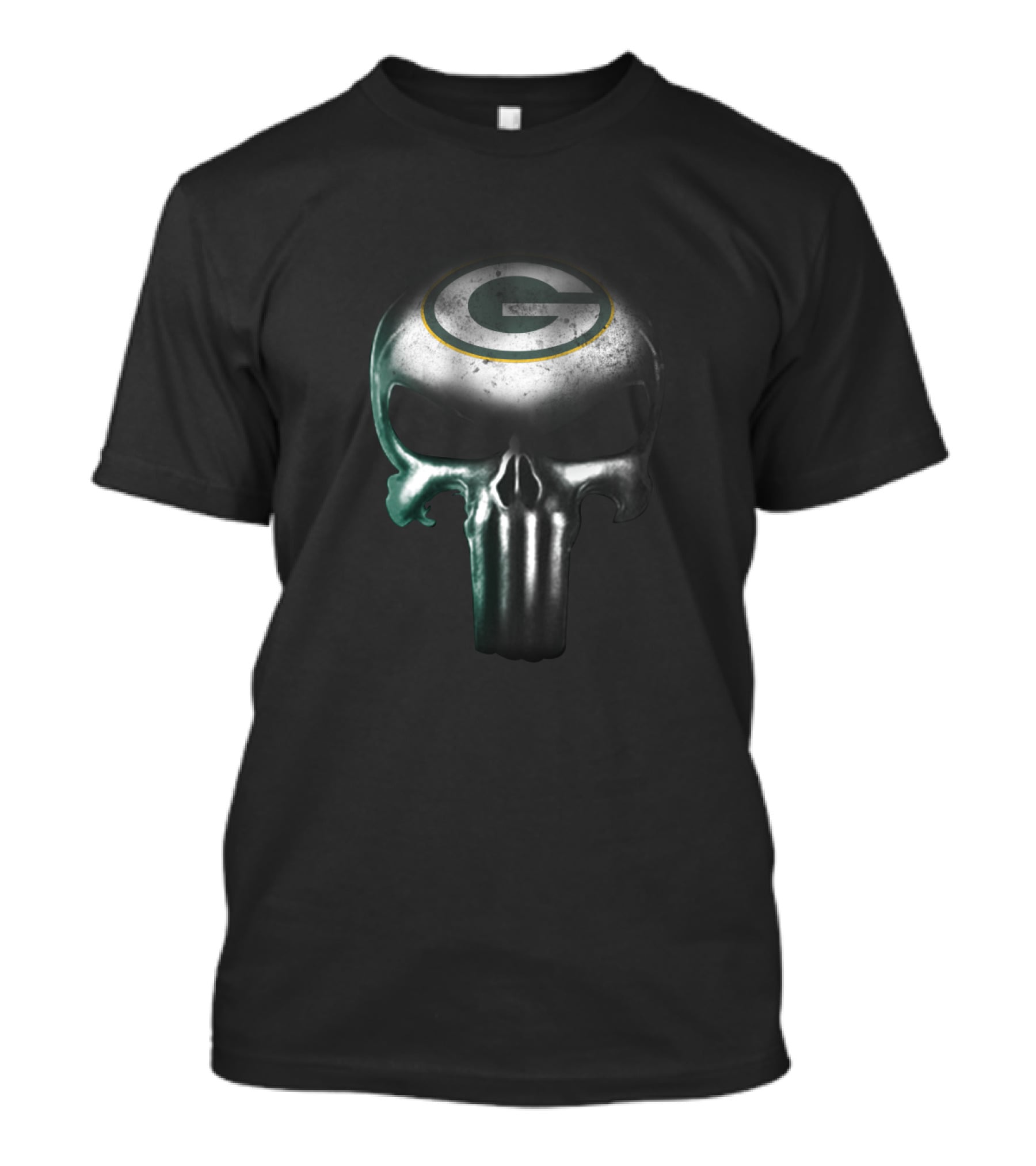 Green Bay Packers Punisher Skull Logo For Dedicated Fans T-Shirt