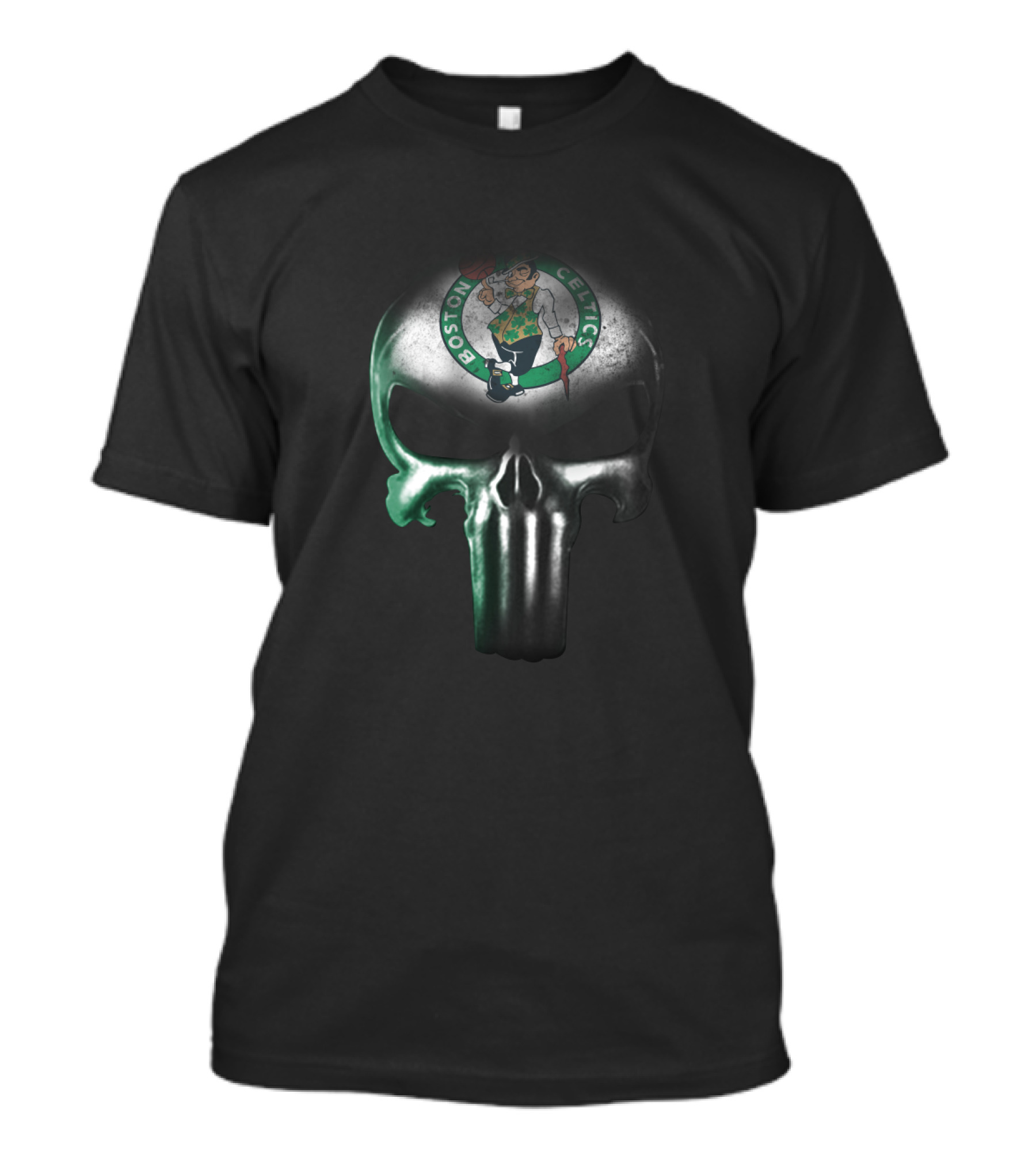 Boston Celtics Punisher Skull T-Shirt