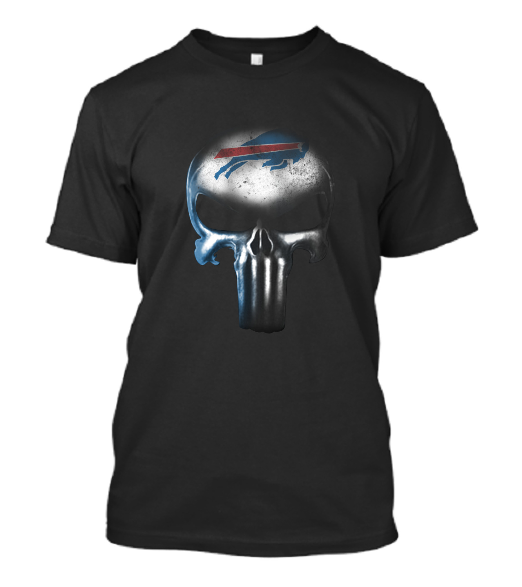 Buffalo Bills Logo On The Punisher Skull For Fans T-Shirt