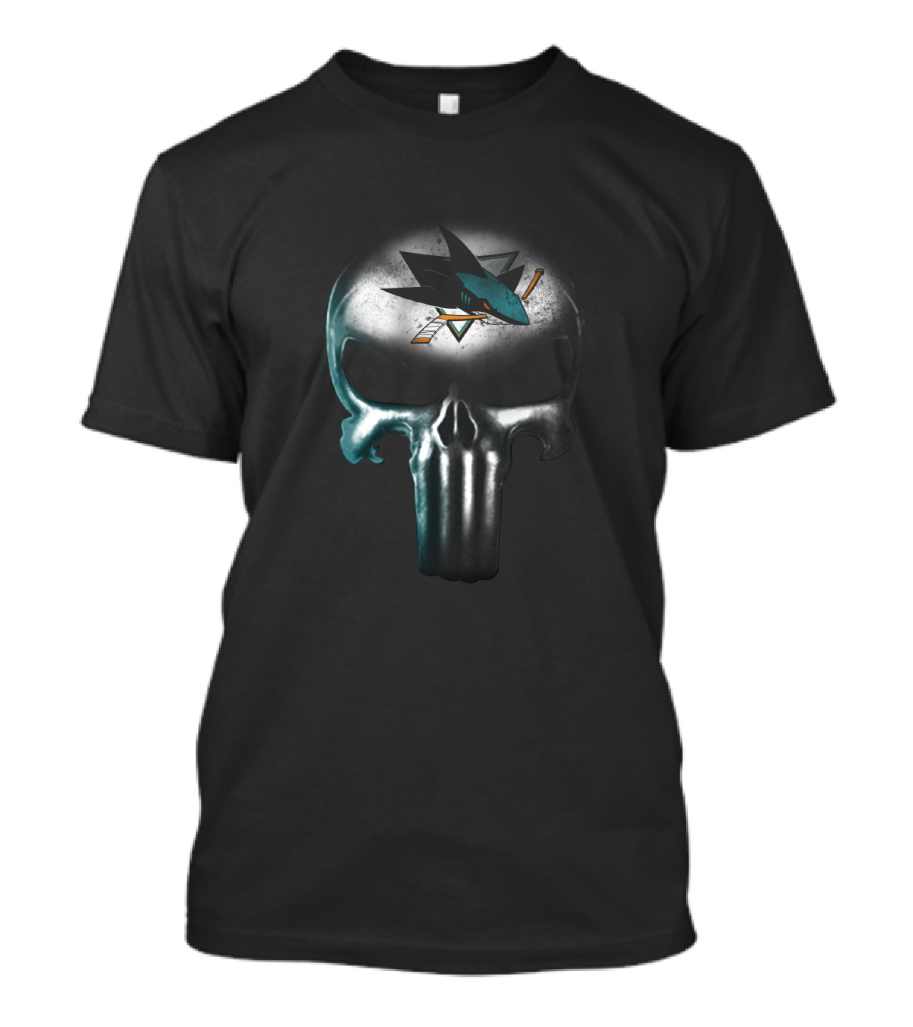 San Jose Sharks Punisher Skull Symbol For Fans T-Shirt