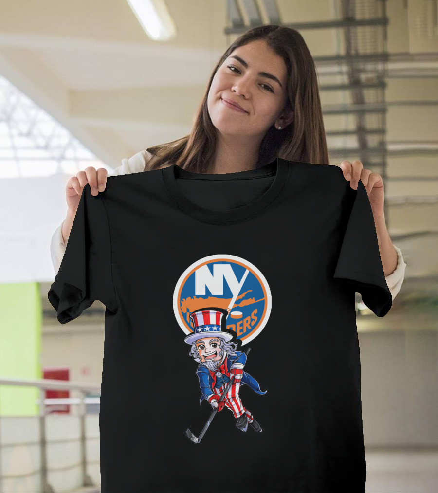Uncle Sam New York Islanders Hockey 4th July Iconic T-Shirt