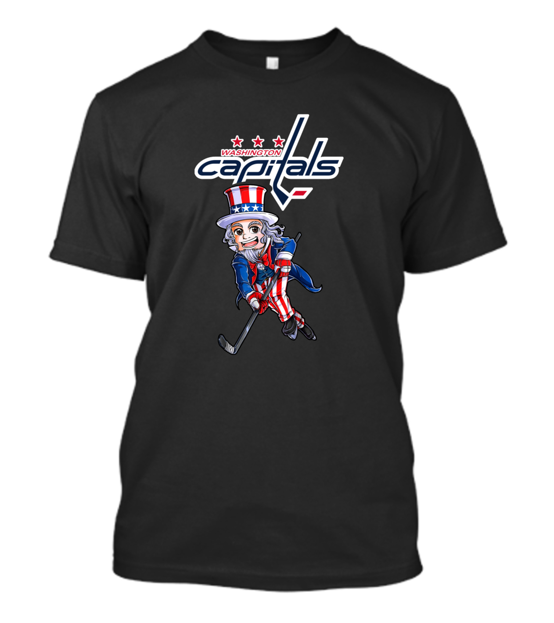 Uncle Sam Washington Capitals Hockey Fans 4Th July Celebration T-Shirt