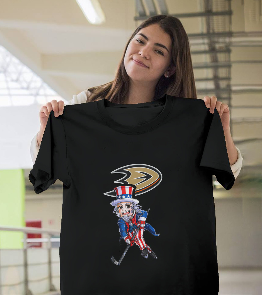 Uncle Sam Hockey 4th of July Anaheim Ducks Fans T-Shirt