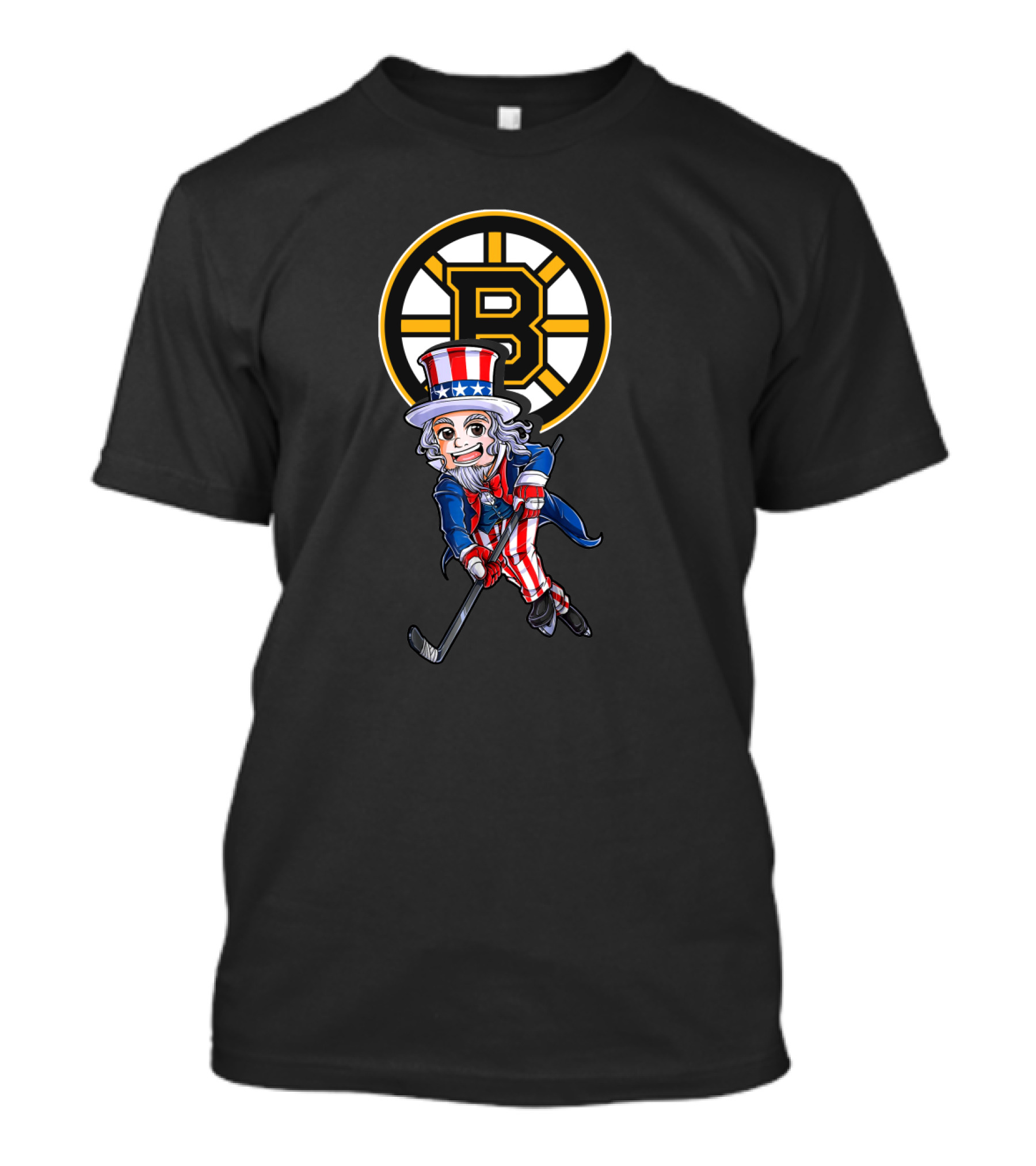 Uncle Sam Boston Bruins Hockey Patriotic 4Th Of July Fans T-Shirt