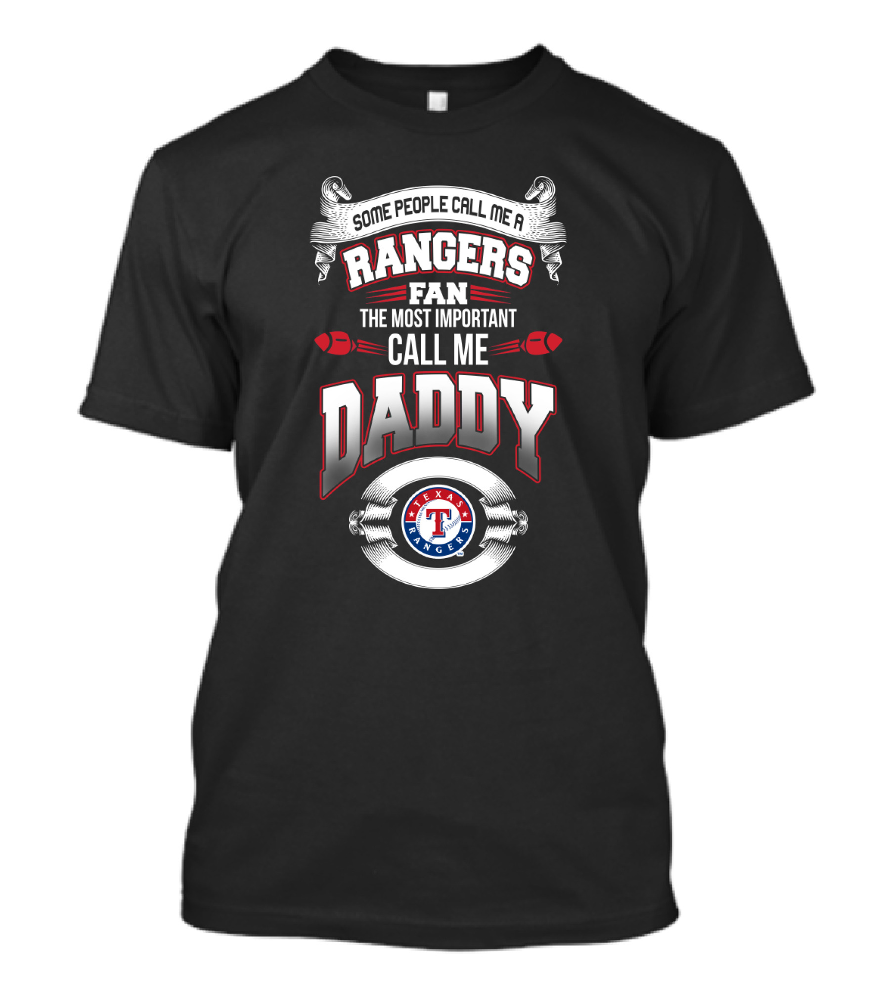 Rangers Fan Father's Day Daddy Texas Rangers T-Shirt