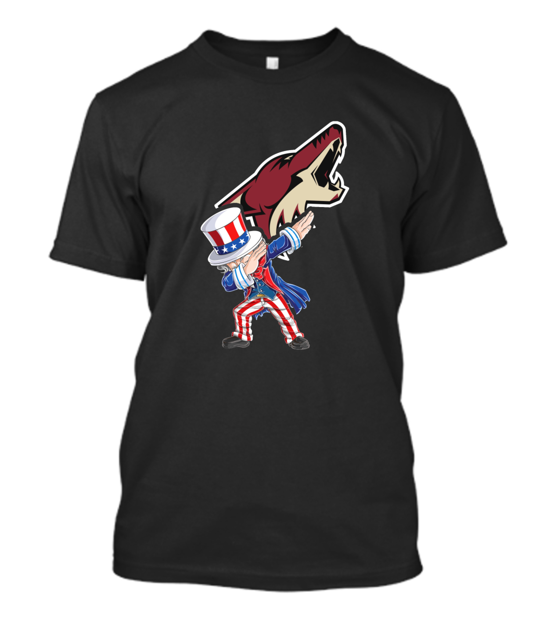 Uncle Sam Dabbing With Arizona Coyotes 4Th Of July Celebration T-Shirt