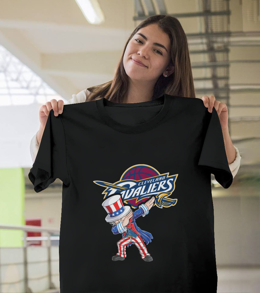 Cleveland Cavaliers Uncle Sam Dabbing 4th July Celebration Basketball T-Shirt