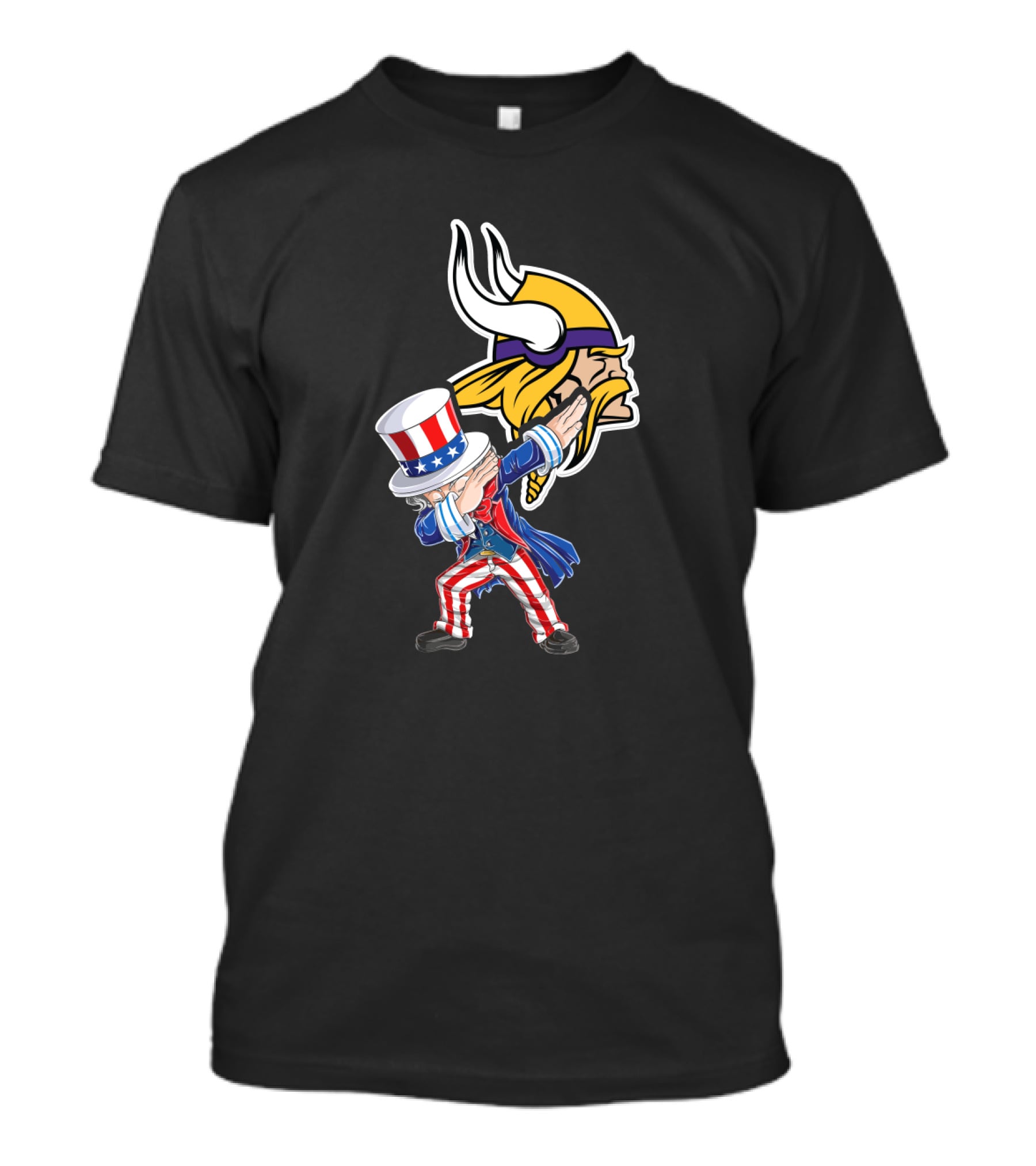 Uncle Sam Dabbing Minnesota Vikings 4Th Of July Celebration Iconic Representation T-Shirt