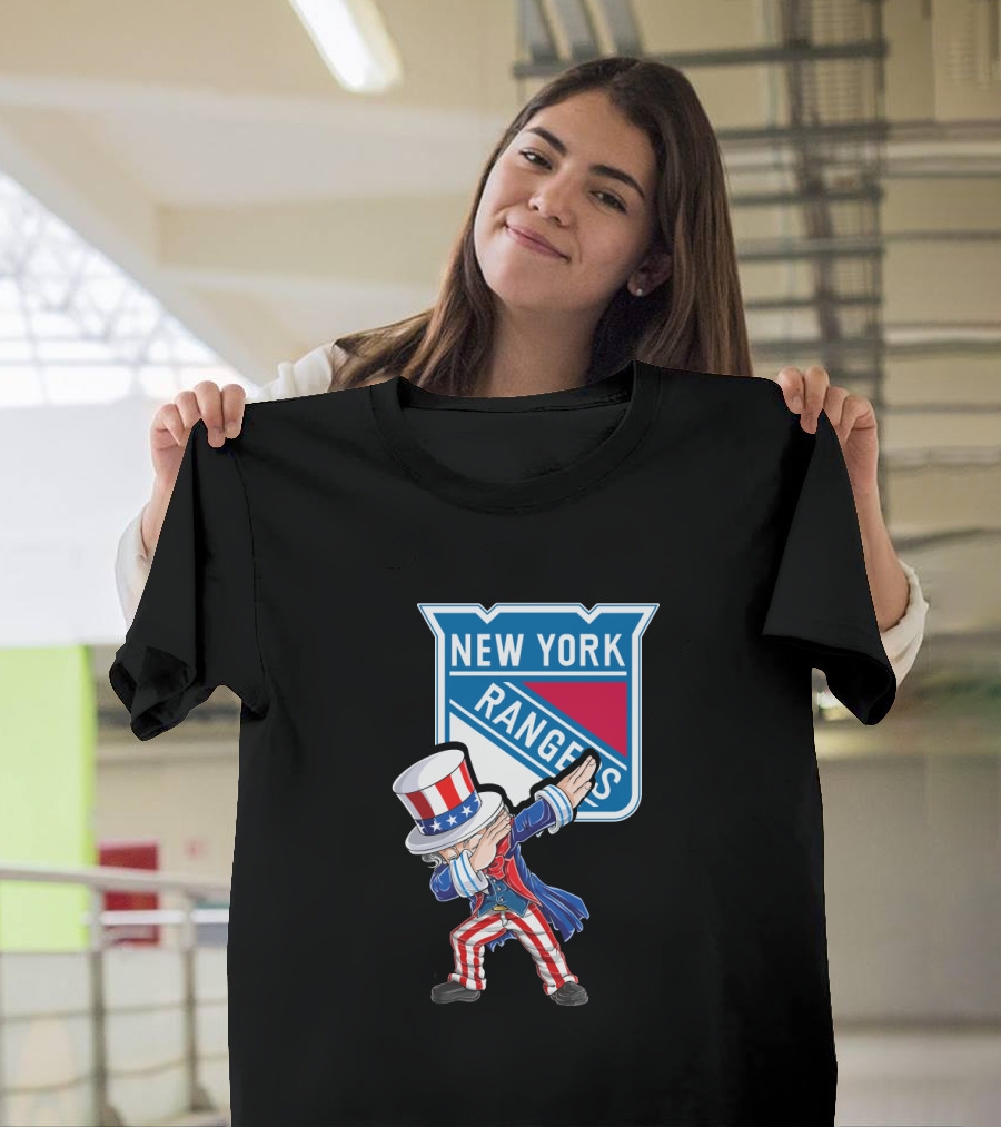 Uncle Sam Dabbing New York Rangers Fourth Of July Celebration T-Shirt