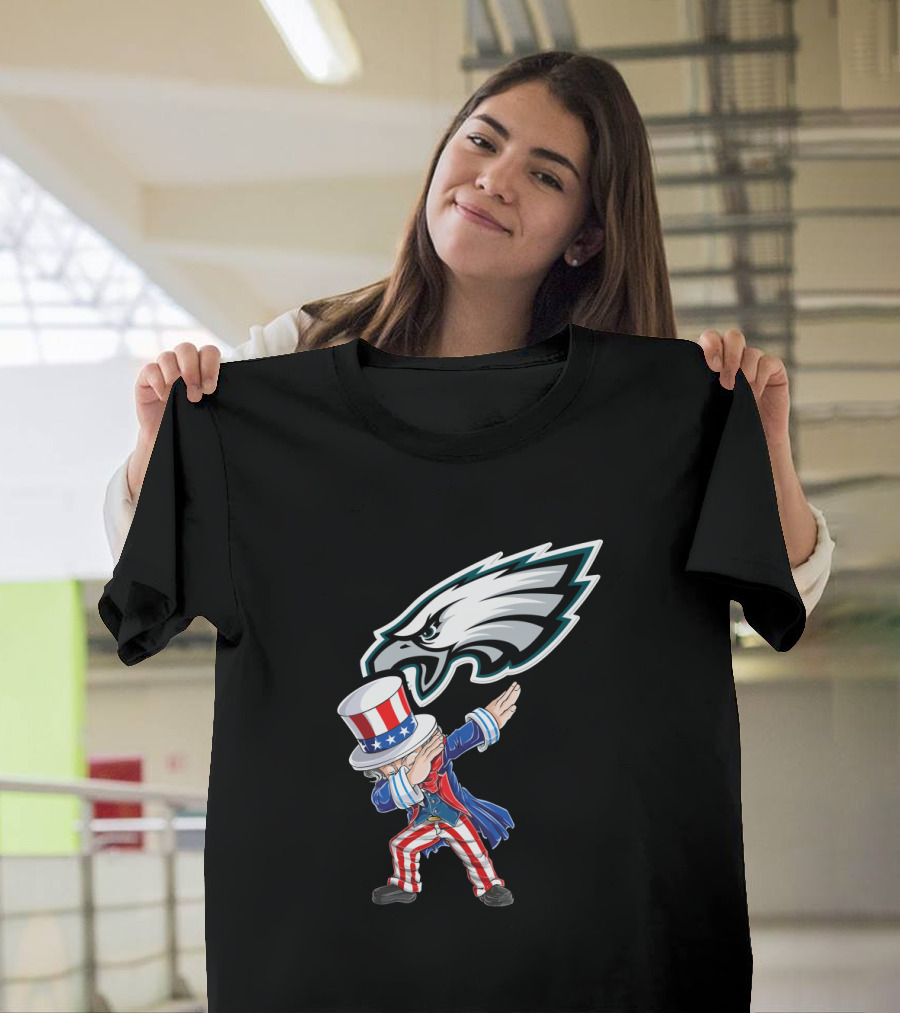 Philadelphia Eagles 4Th Of July Uncle Sam Dabbing T-Shirt