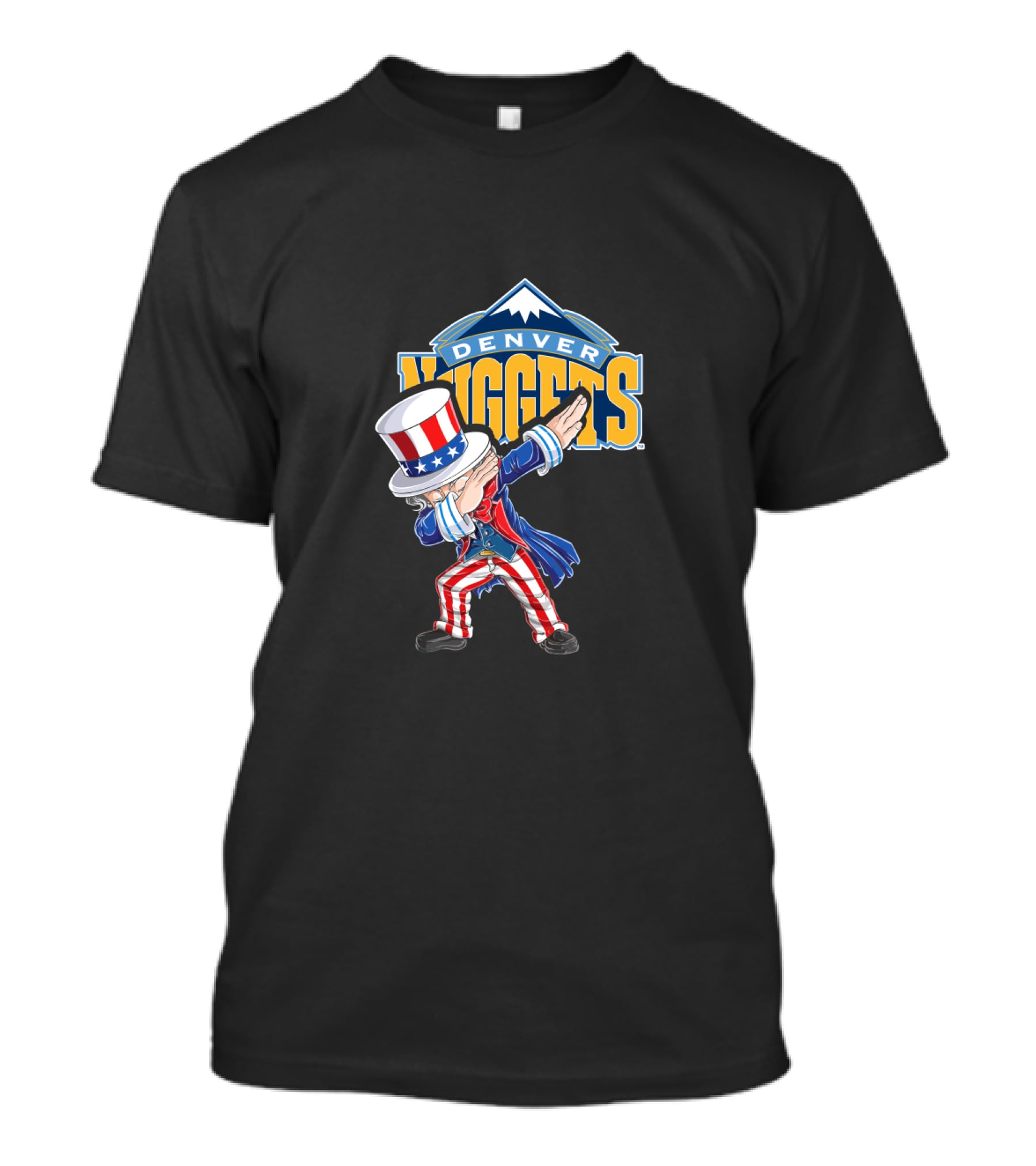 Uncle Sam Dabbing Denver Nuggets 4Th Of July Celebration T-Shirt