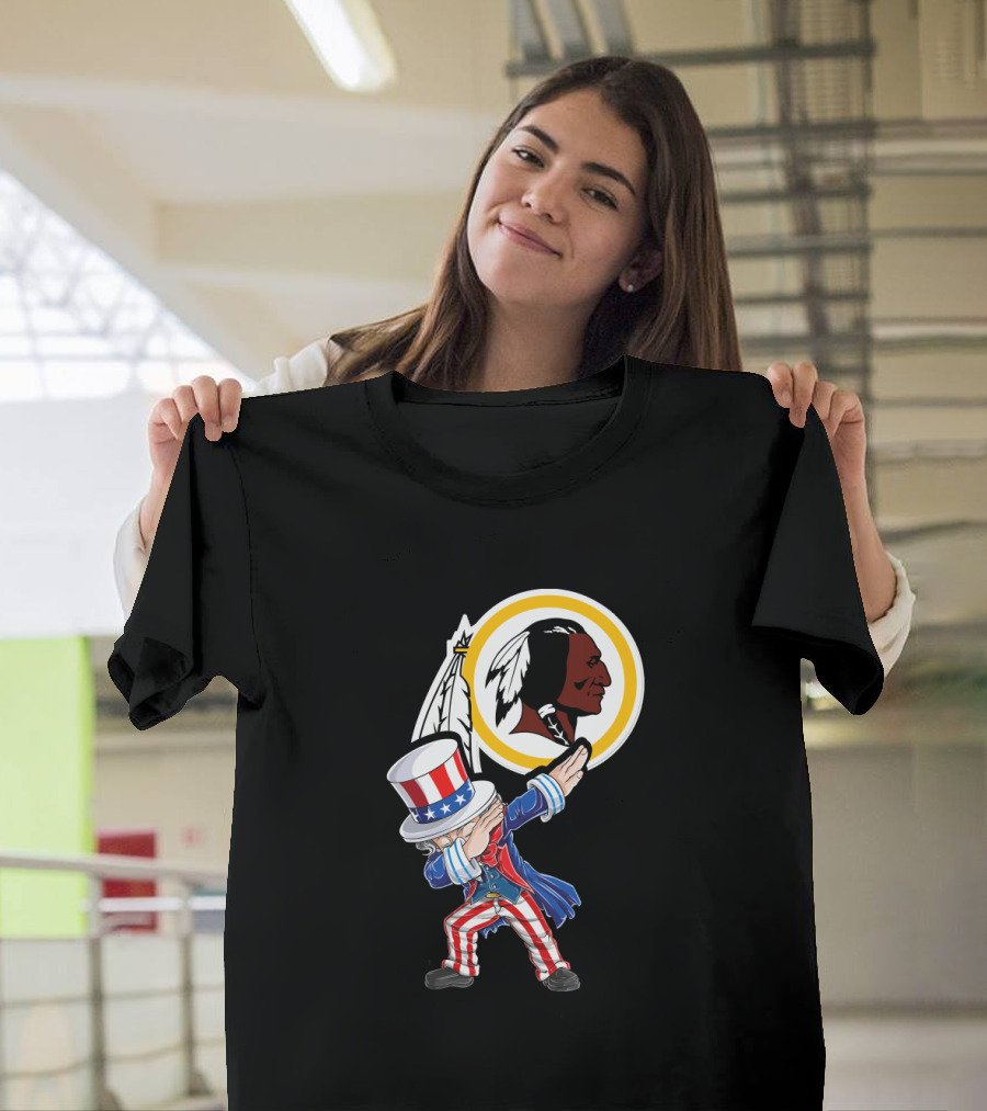 Uncle Sam Dabbing 4Th July Washington Redskins T-Shirt