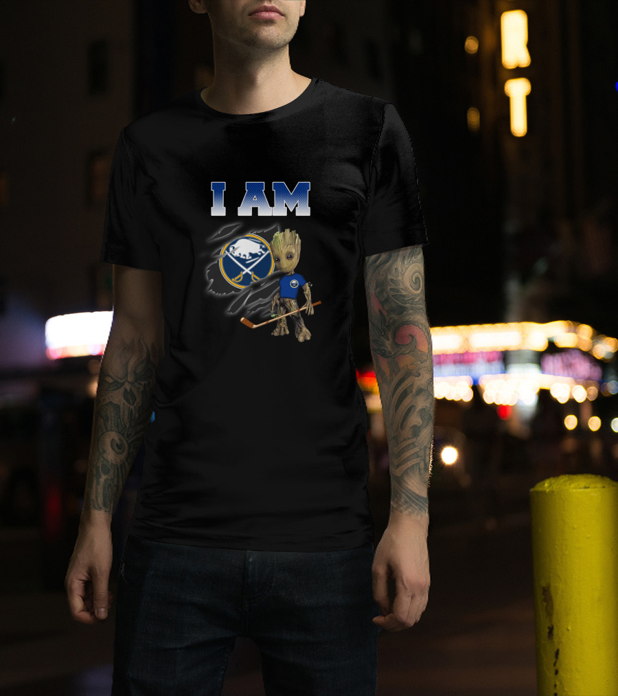 I Am Buffalo Sabres Groot Hockey Fan T-Shirt