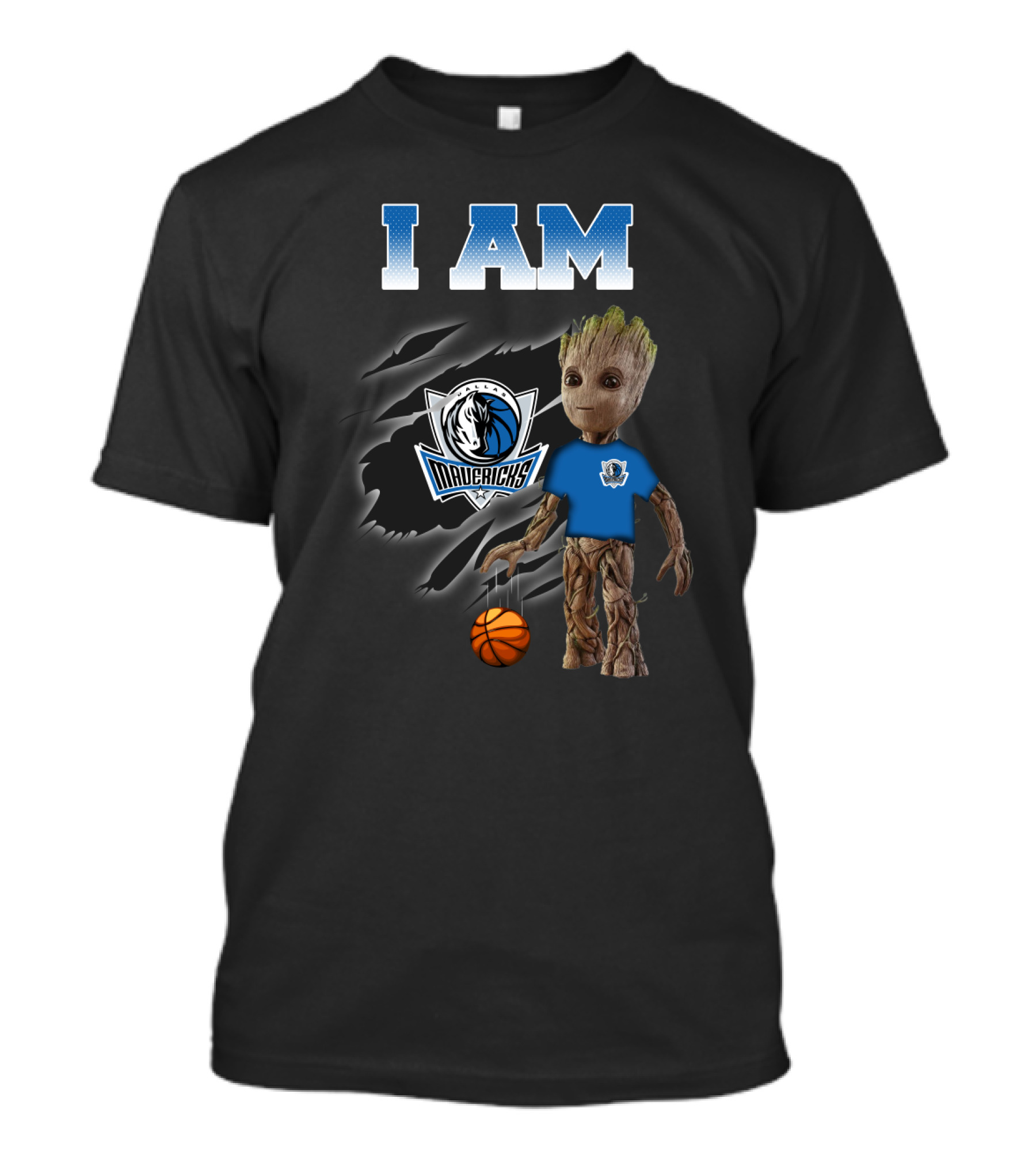I Am Dallas Mavericks Groot Basketball Fan T-Shirt