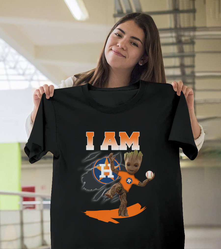 I Am Houston Astros Groot Fan Baseball T-Shirt