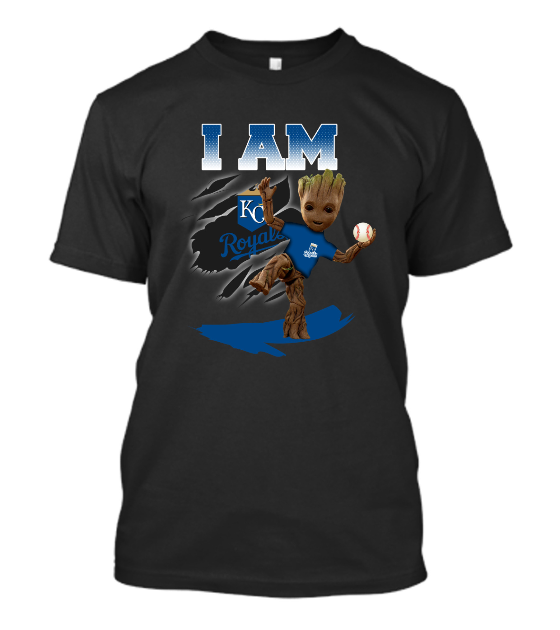 I Am Kc Royals Groot Baseball Fan T-Shirt