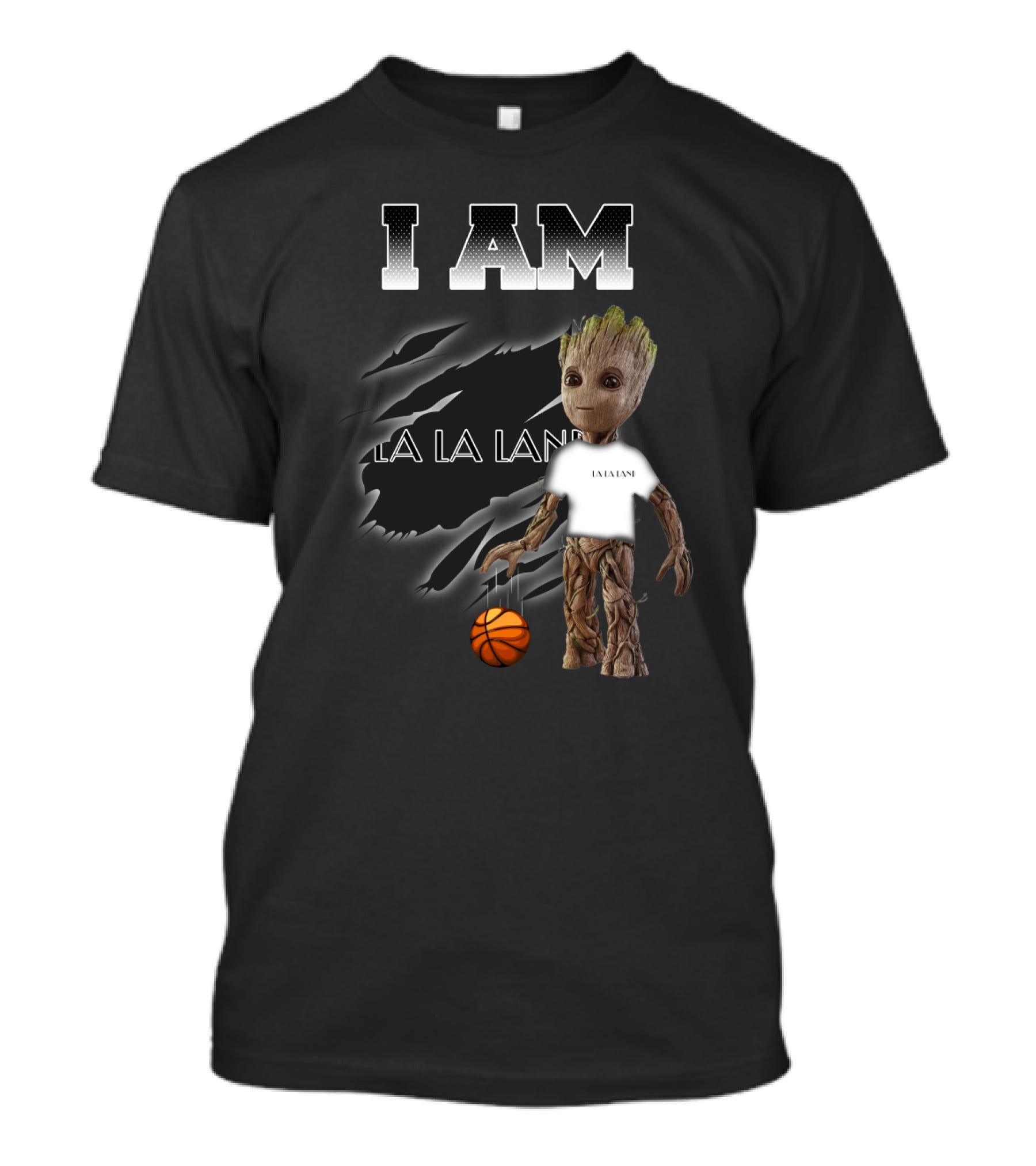 I Am La La Land Basketball Fan Groot T-Shirt