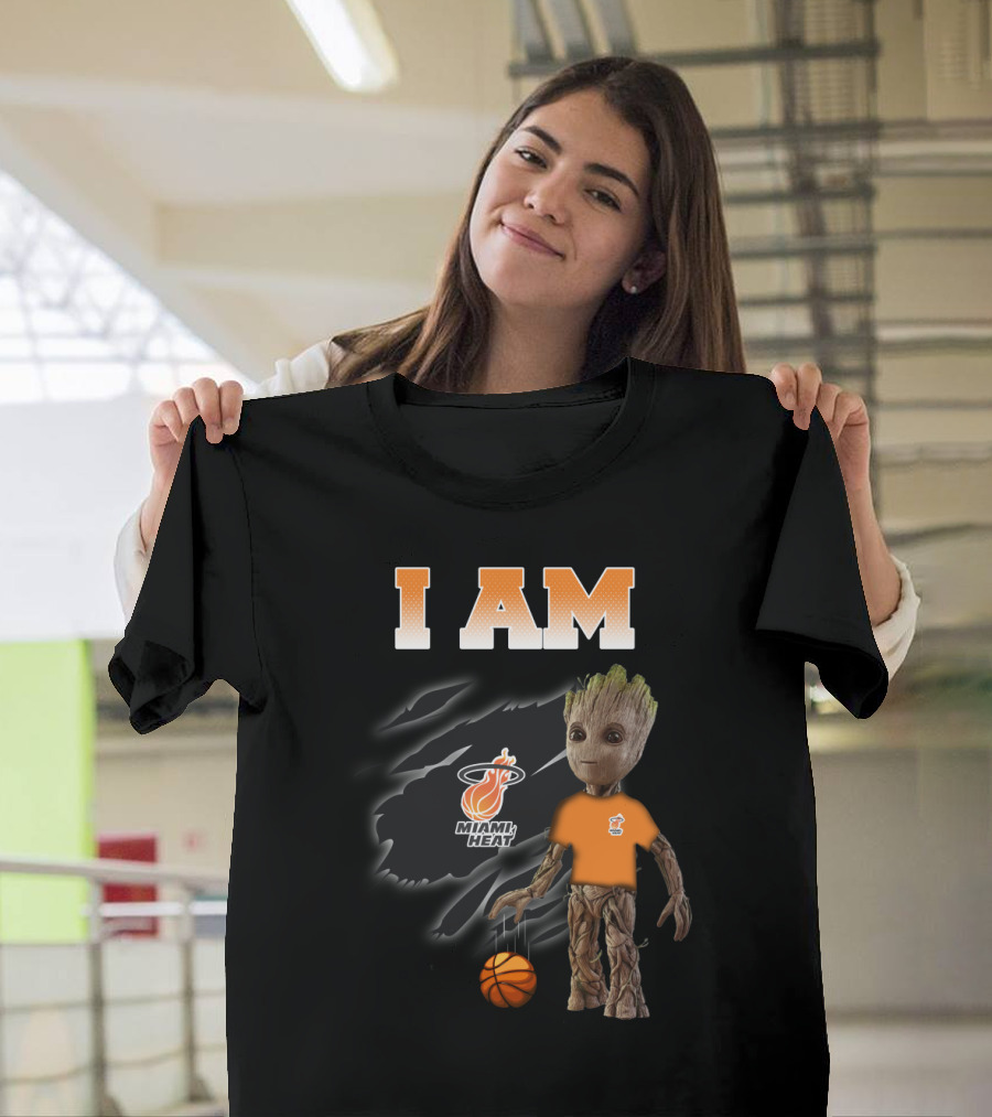 I Am Miami Heat Groot Basketball Fan T-Shirt
