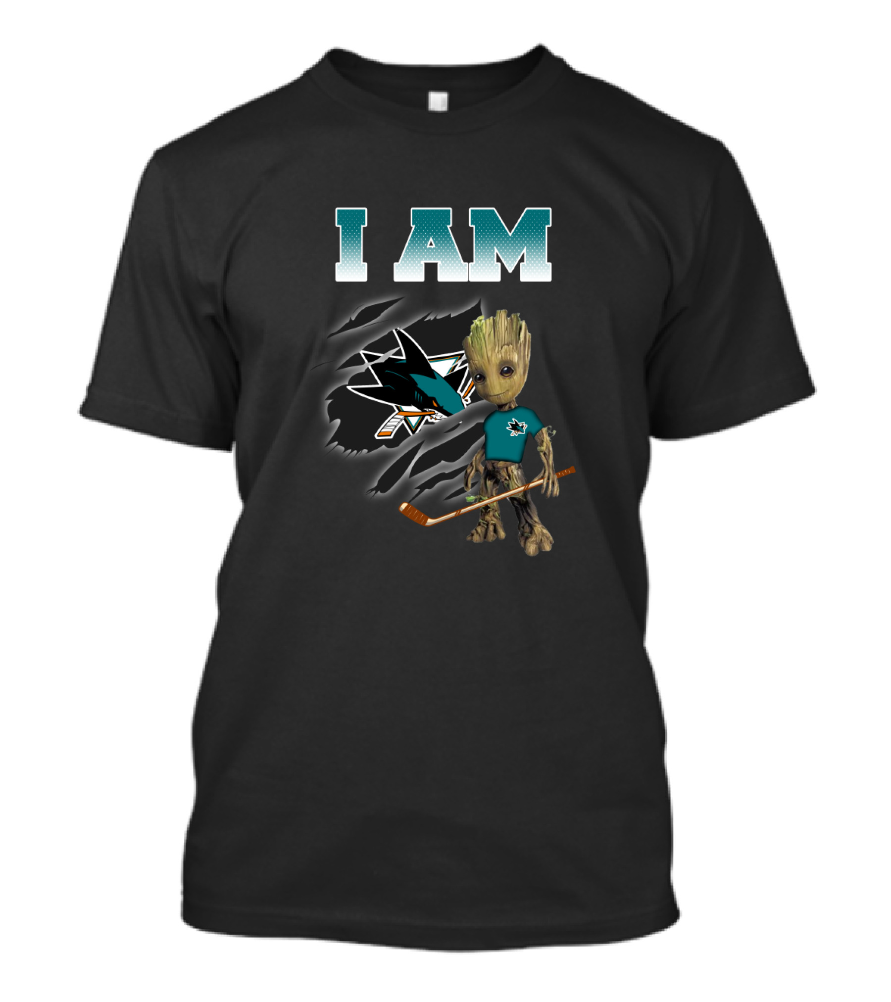 I Am San Jose Sharks Groot Fan Hockey Nhl T-Shirt